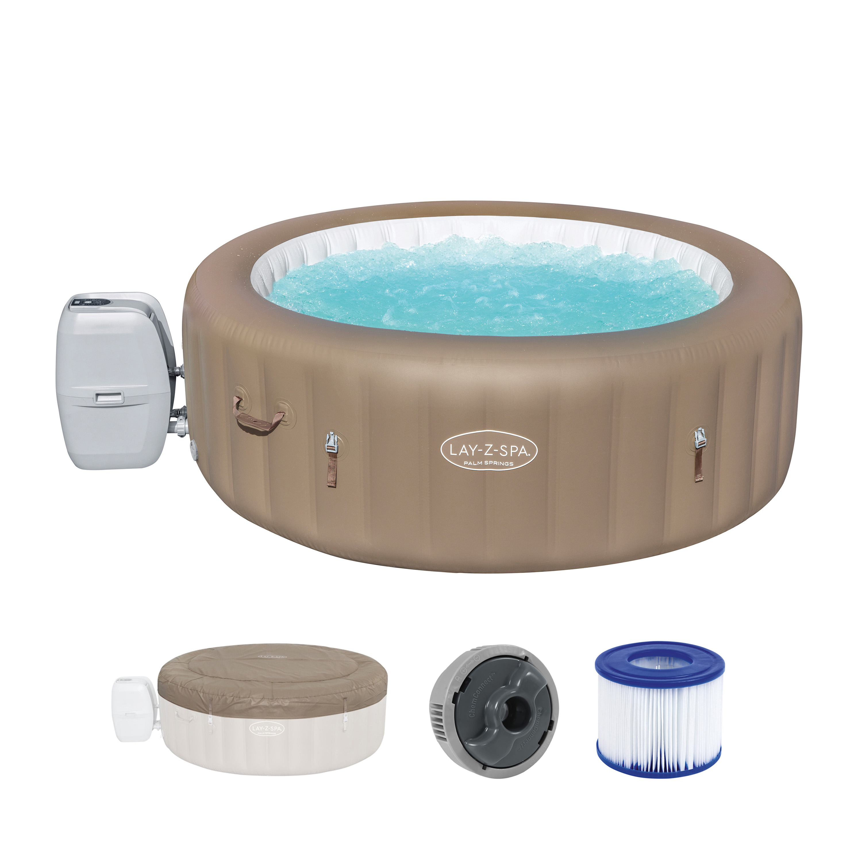 LAY-Z-SPA® Whirlpool Palm Springs AirJet™ Ø 196 x 71 cm, rund