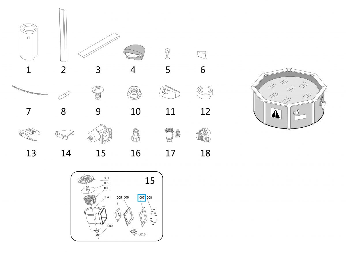 Bestway® Spare Part Skimmer board for various Hydrium™ steel wall pools (2022) Bestway® Spare Part Skimmer board for various Hydrium™ steel wall pools (2022)