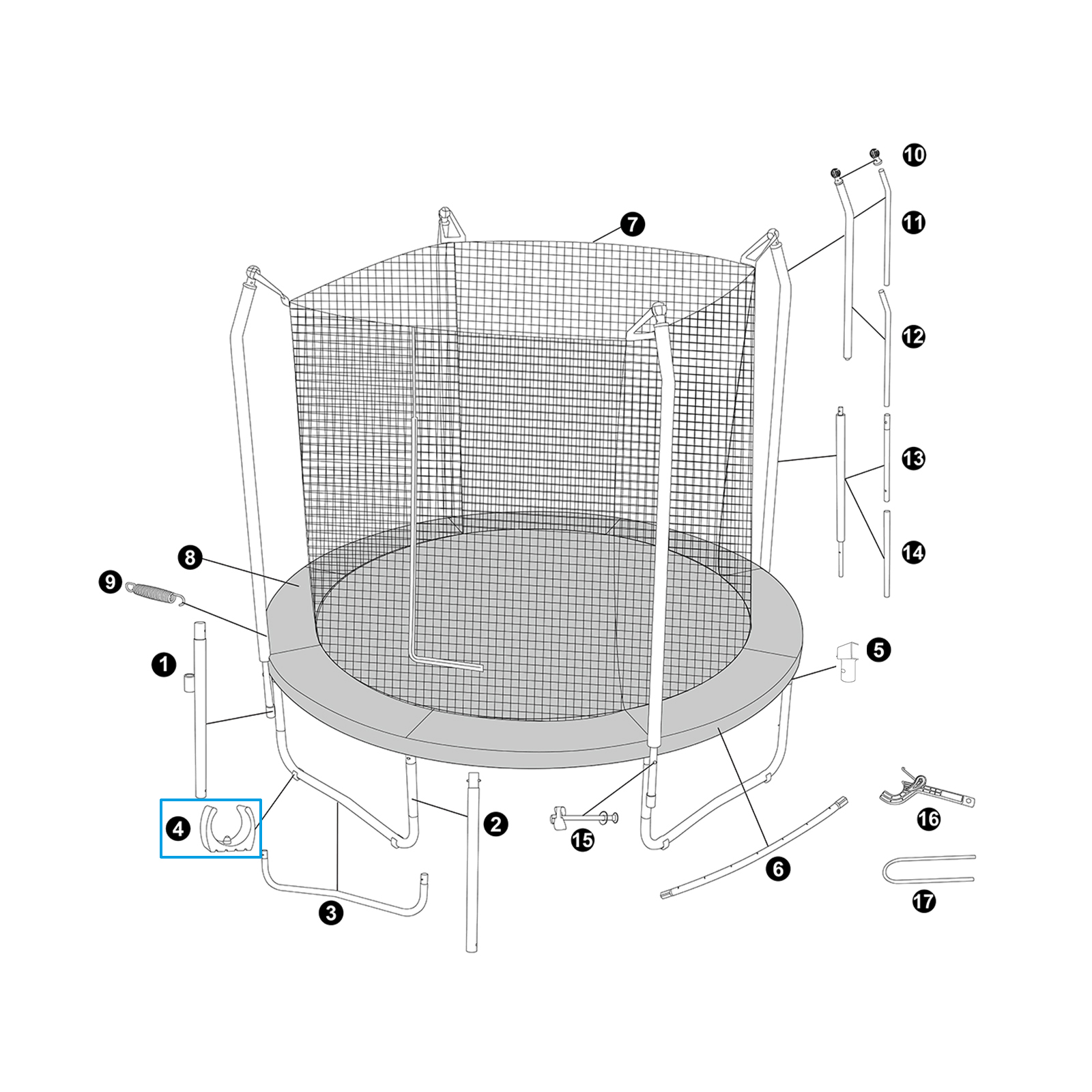 Bestway® Spare Part Foot Pad set (black / 2 pcs) for Xtreme Air Trampoline Bestway® Spare Part Foot Pad set (black / 2 pcs) for Xtreme Air Trampoline