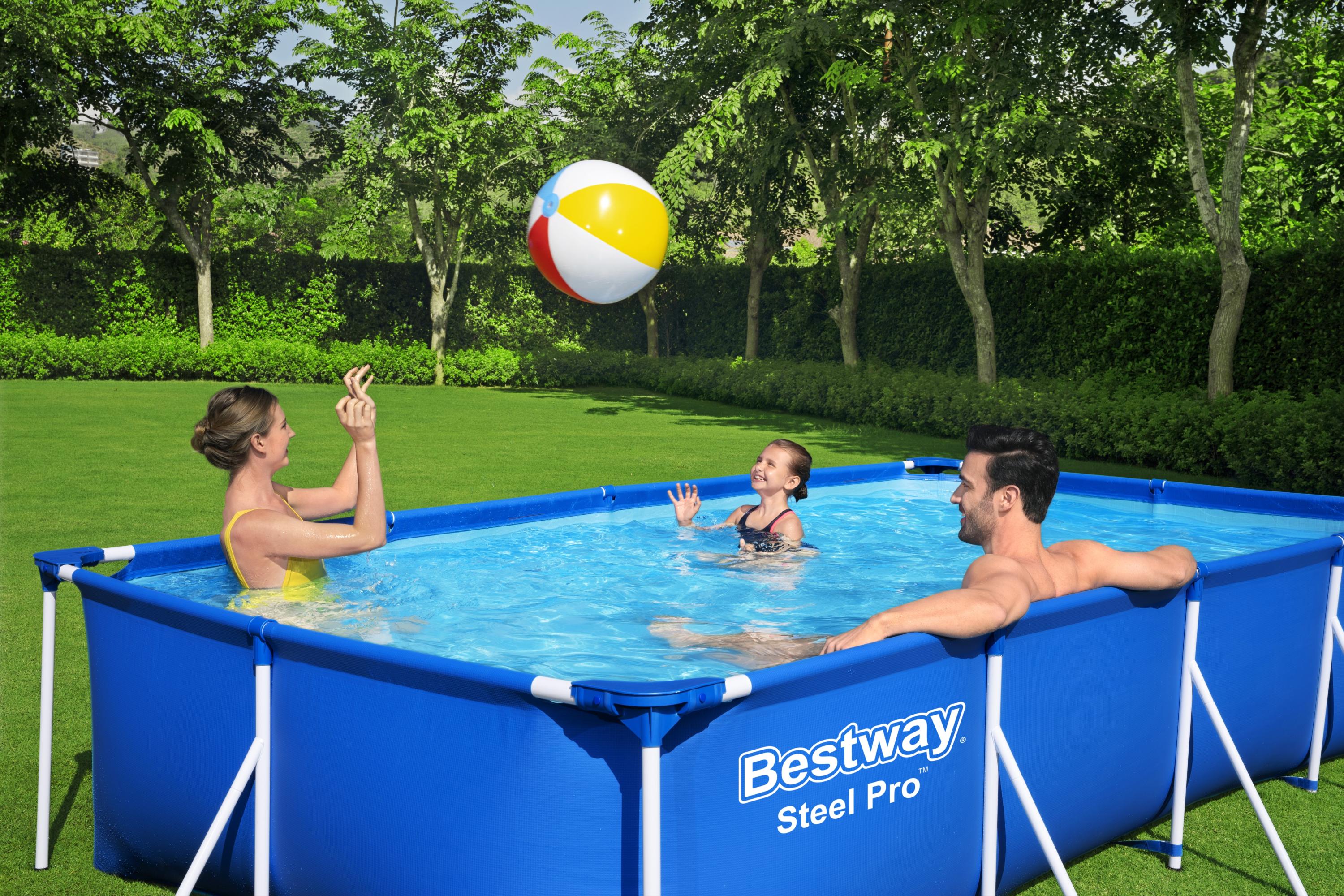 Steel Pro™ Frame Pool ohne Pumpe 400 x 211 x 81 cm , blau, eckig