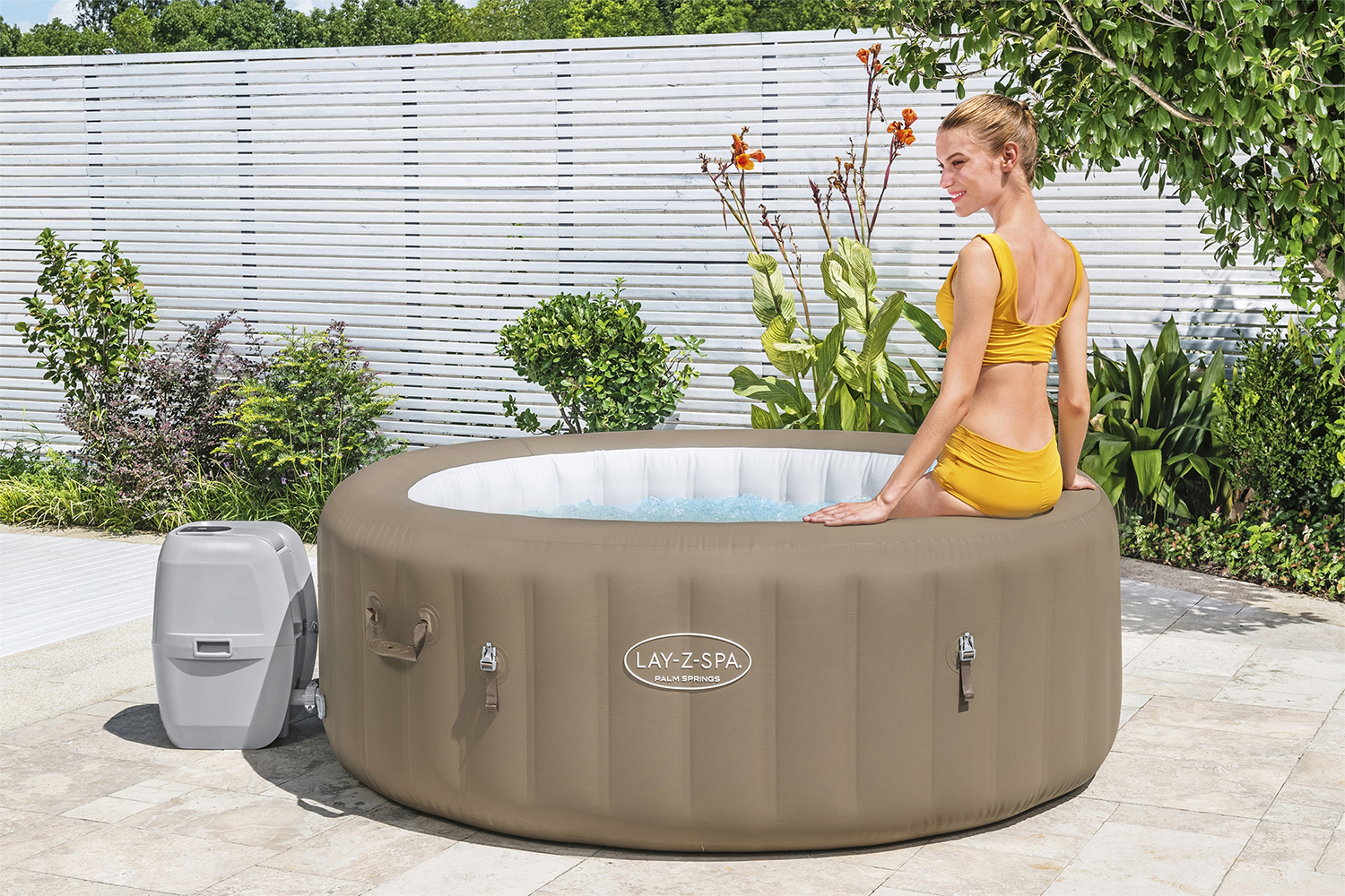 LAY-Z-SPA® Whirlpool Palm Springs AirJet™ Ø 196 x 71 cm, rund