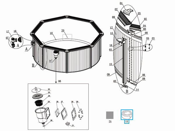 Bestway® Spare Part Self-adhesive tape 3M for Hydrium™ steel wall pools