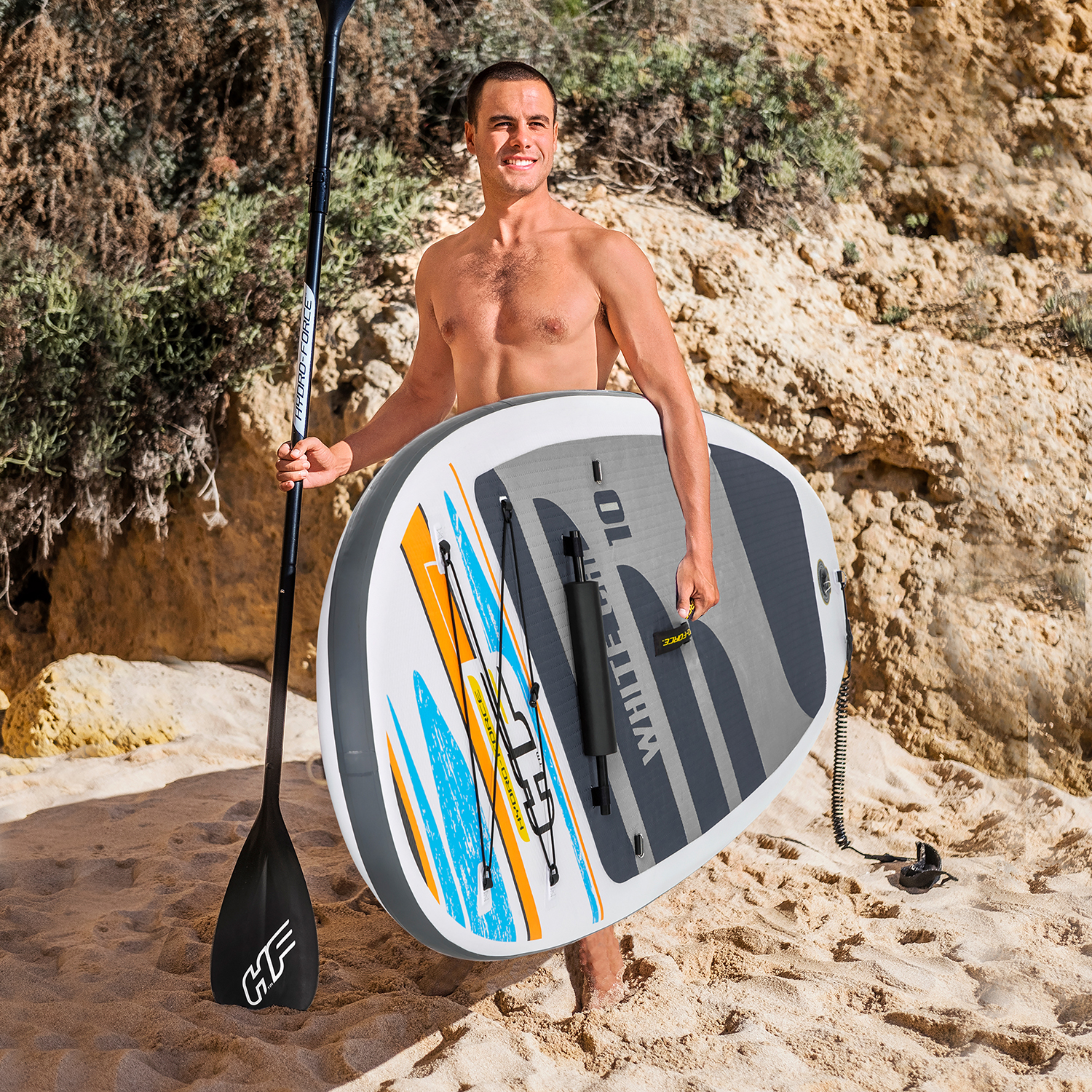 Hydro-Force™ SUP Allround Board Set White Cap mit Sitz 305 x 84 x 12 cm