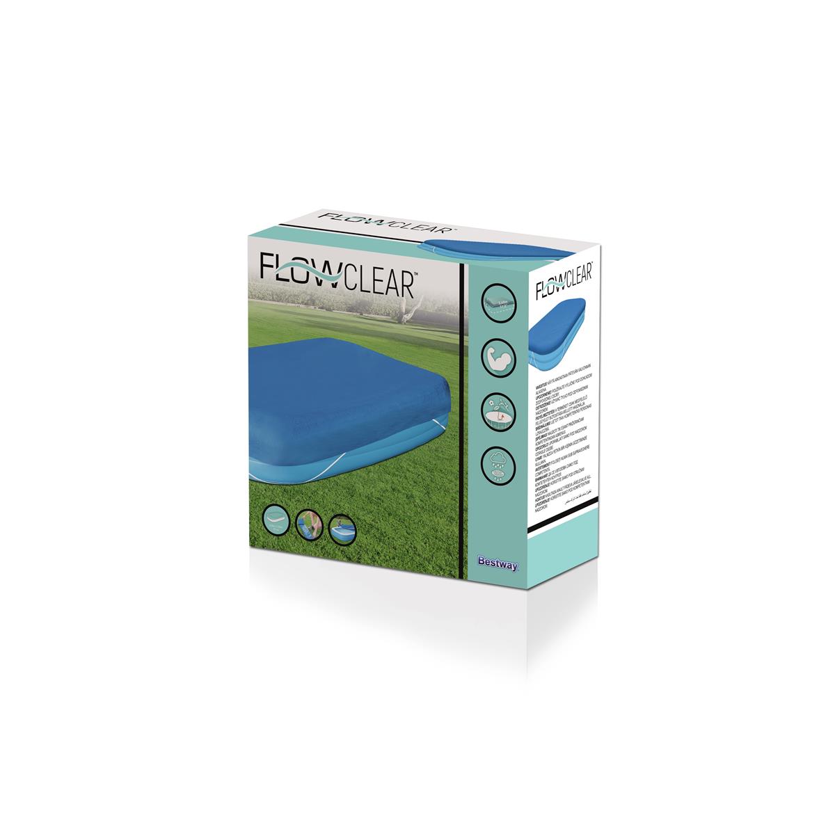 PE-Abdeckplane passend für 305 x 183 cm Family Pools, blau, eckig