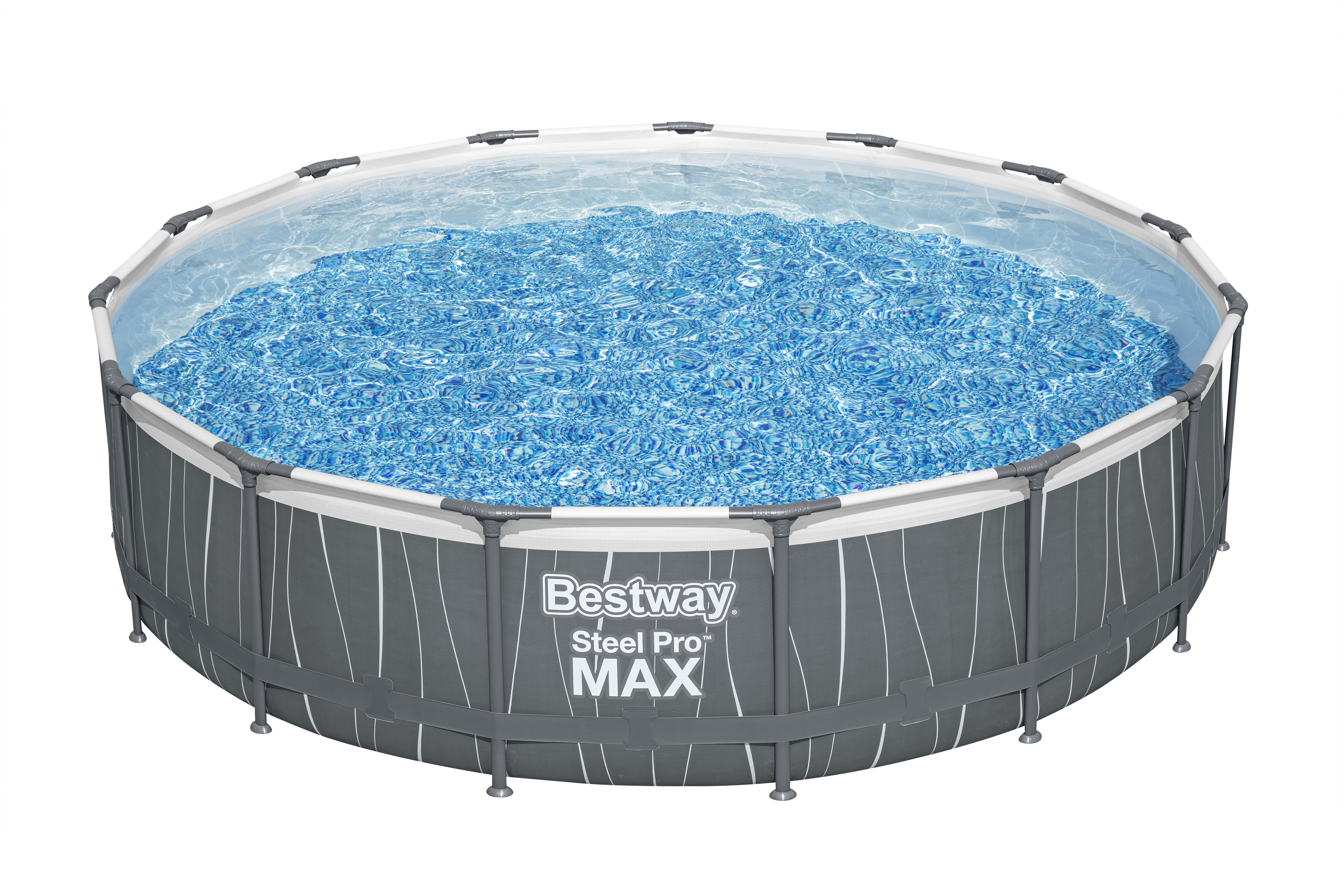 Steel Pro MAX™ Solo Pool ohne Zubehör Ø 457 x 107 cm, LED-Design, rund