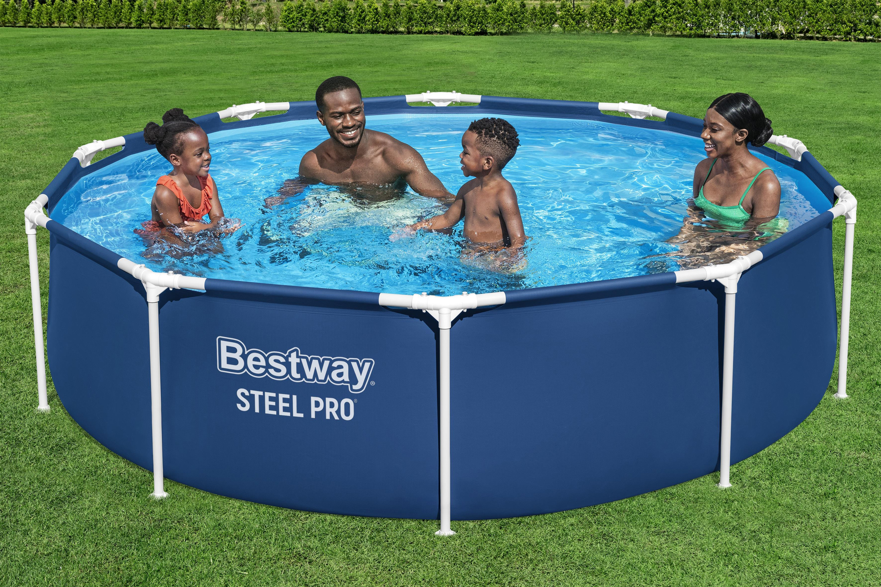 Steel Pro® Frame Pool ohne Pumpe Ø 305 x 76 cm, dunkelblau, rund