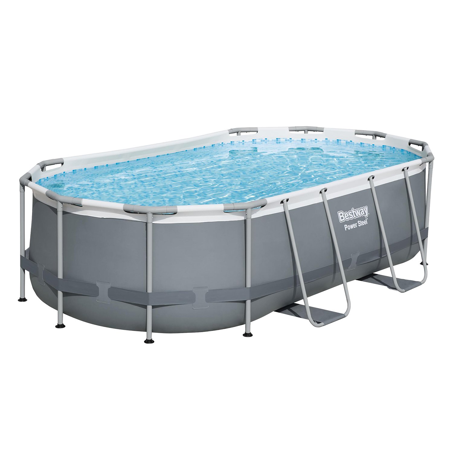 Power Steel 14'x8'2"x39.5"/4.27m x2.50m x1.00m Oval Pool