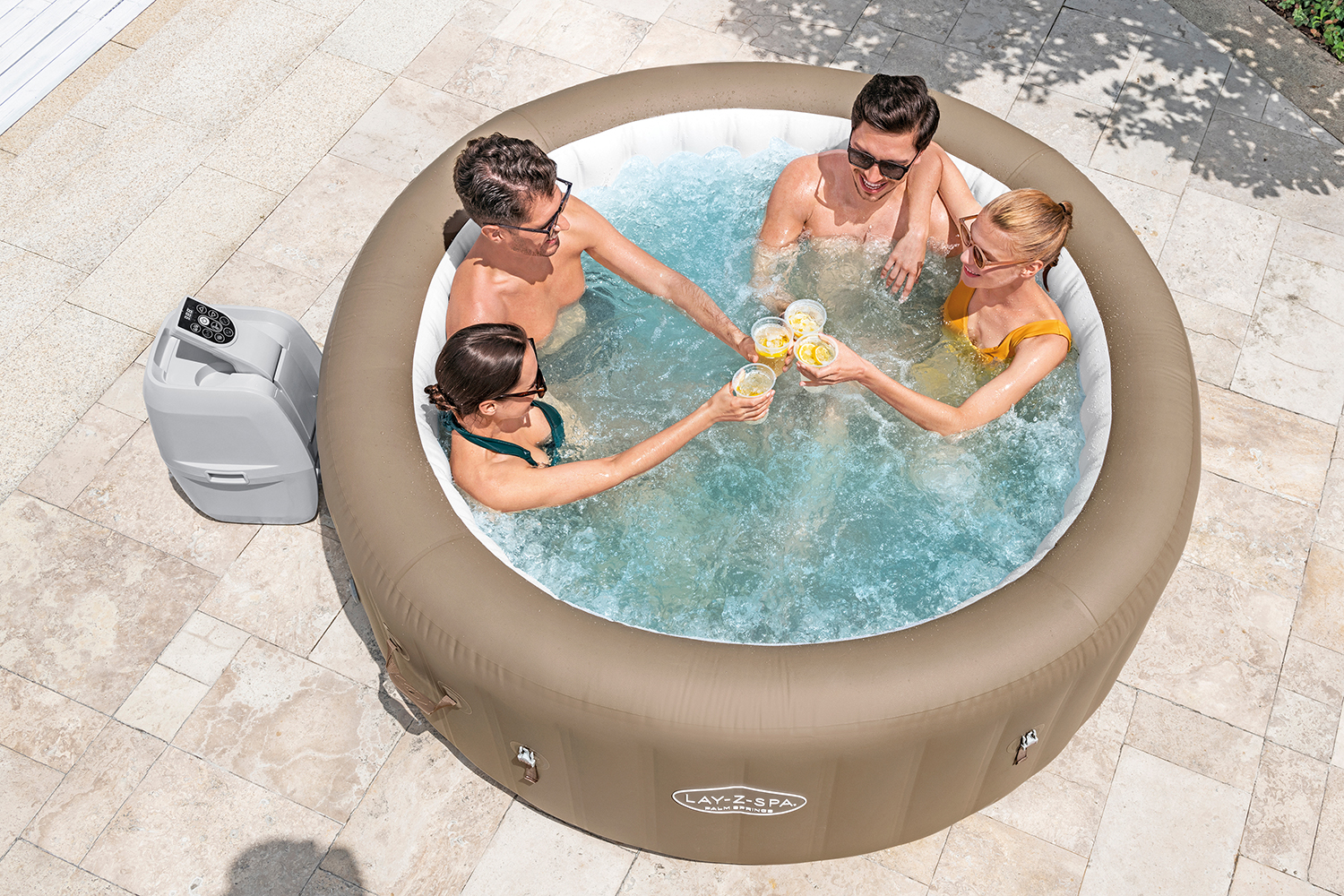 LAY-Z-SPA® Whirlpool Palm Springs AirJet™ Ø 196 x 71 cm, rund