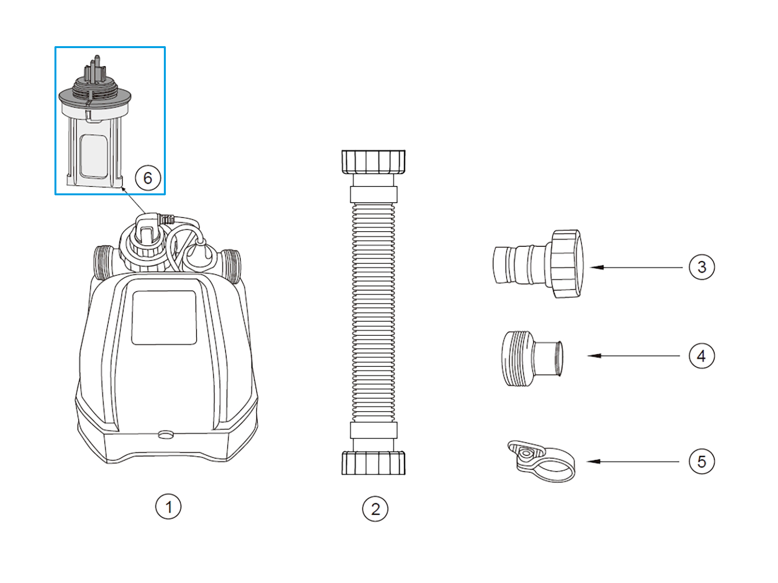 Bestway® Spare Part Electrolysis electrode for Hydrogenic salt water unit 6 g/h (2023)