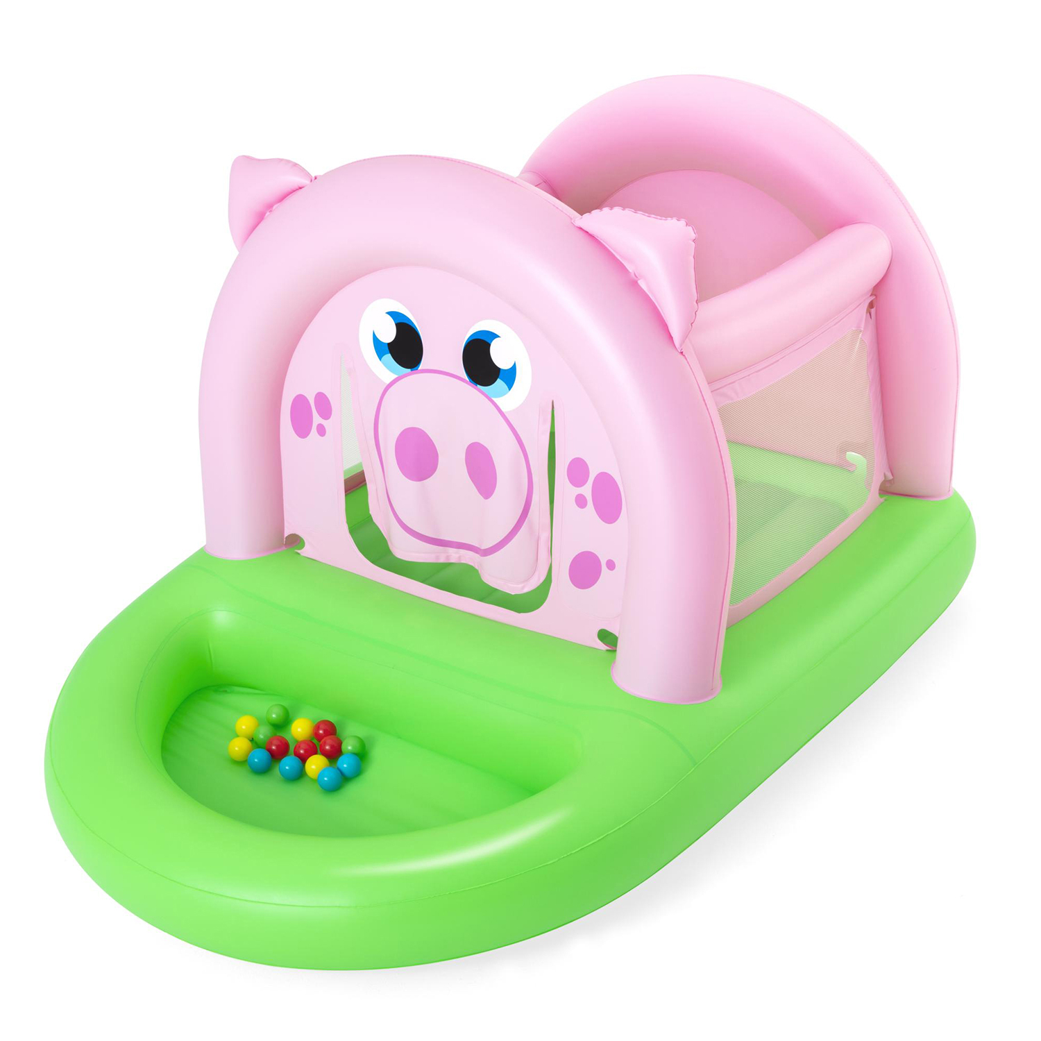 Up, In & Over™ 7'10" x 64" x 54"/2.39m x 1.62m x 1.37m Oinkster Pig Bouncer and Ball Pit