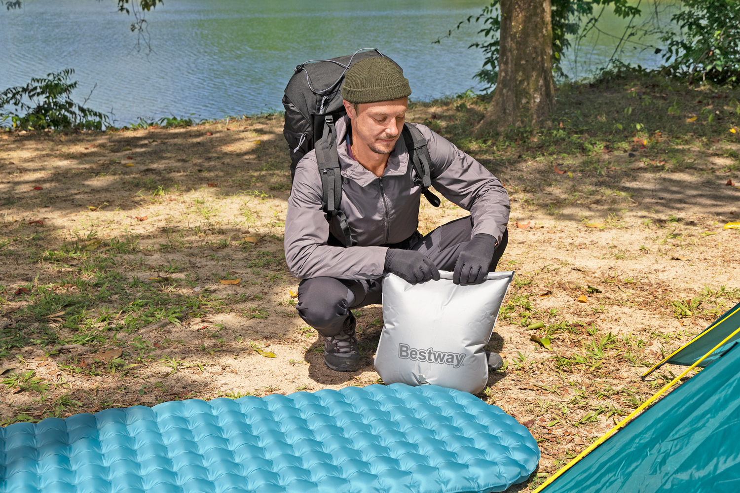 aufblasbare Single-XL-Isomatte AlpineLite™ für Mumienschlafsäcke 183 x 63,5 x 7,5 cm