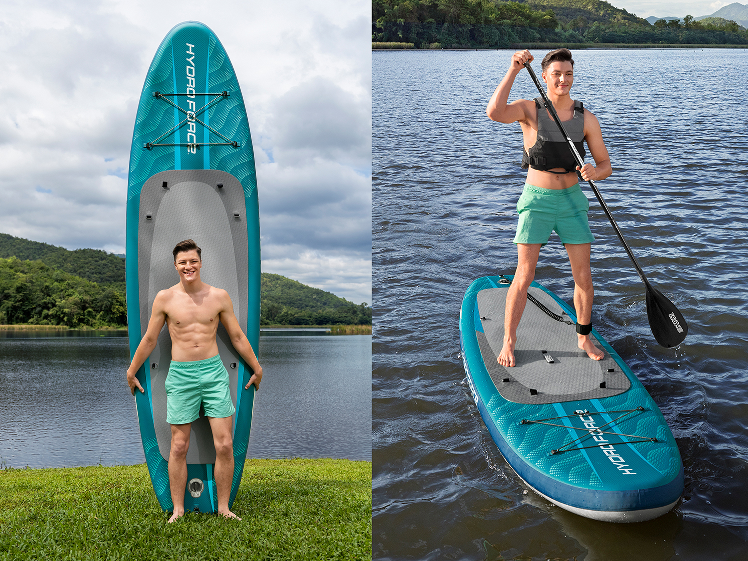 Hydro Force® SUP Allround Board-Set Aqua Drifter™ mit Sitz  335 x 91,5 x 15 cm