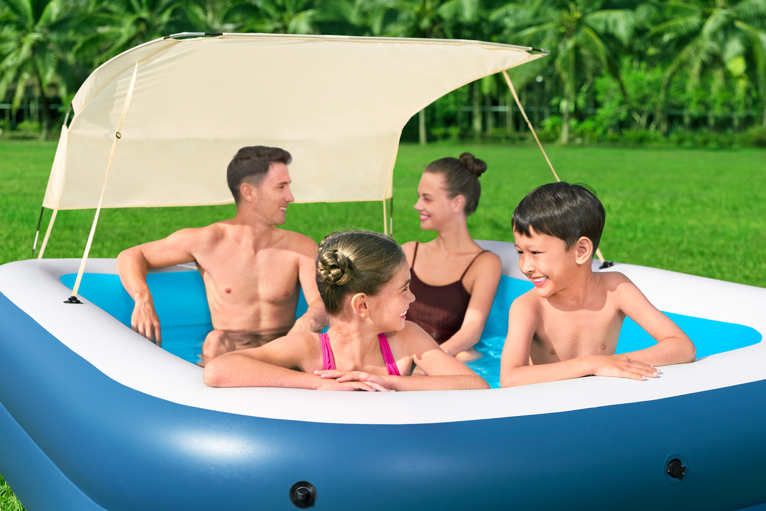 Family Pool Summer Bliss™ mit Sonnenschutzdach 254 x 178 x 140 cm
