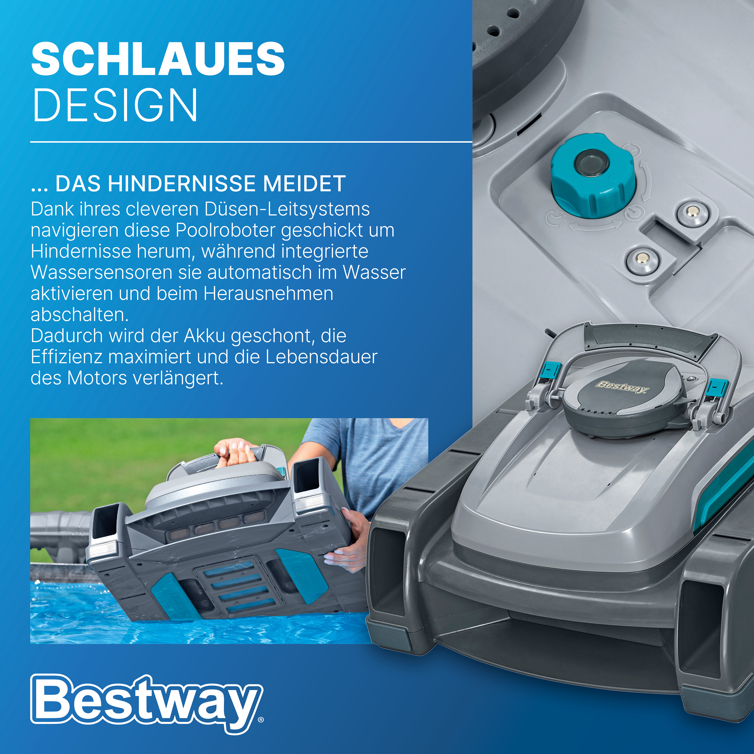 Autonomer 2 in 1 Poolroboter AquaTronix™ G300 mit Oberflächenskimmer