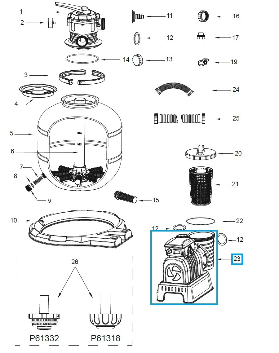 Bestway® Spare Part Motor for Flowclear™ sand filter unit (58495 | GS / 58497 | GS) Bestway® Spare Part Motor for Flowclear™ sand filter unit (58495 | GS / 58497 | GS)