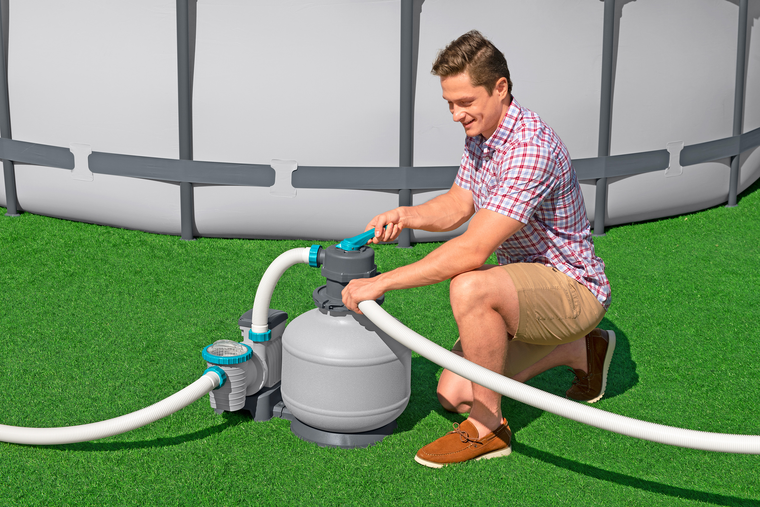 Sandfilteranlage mit Zeitschaltuhr 6.056 l/h, 230 W