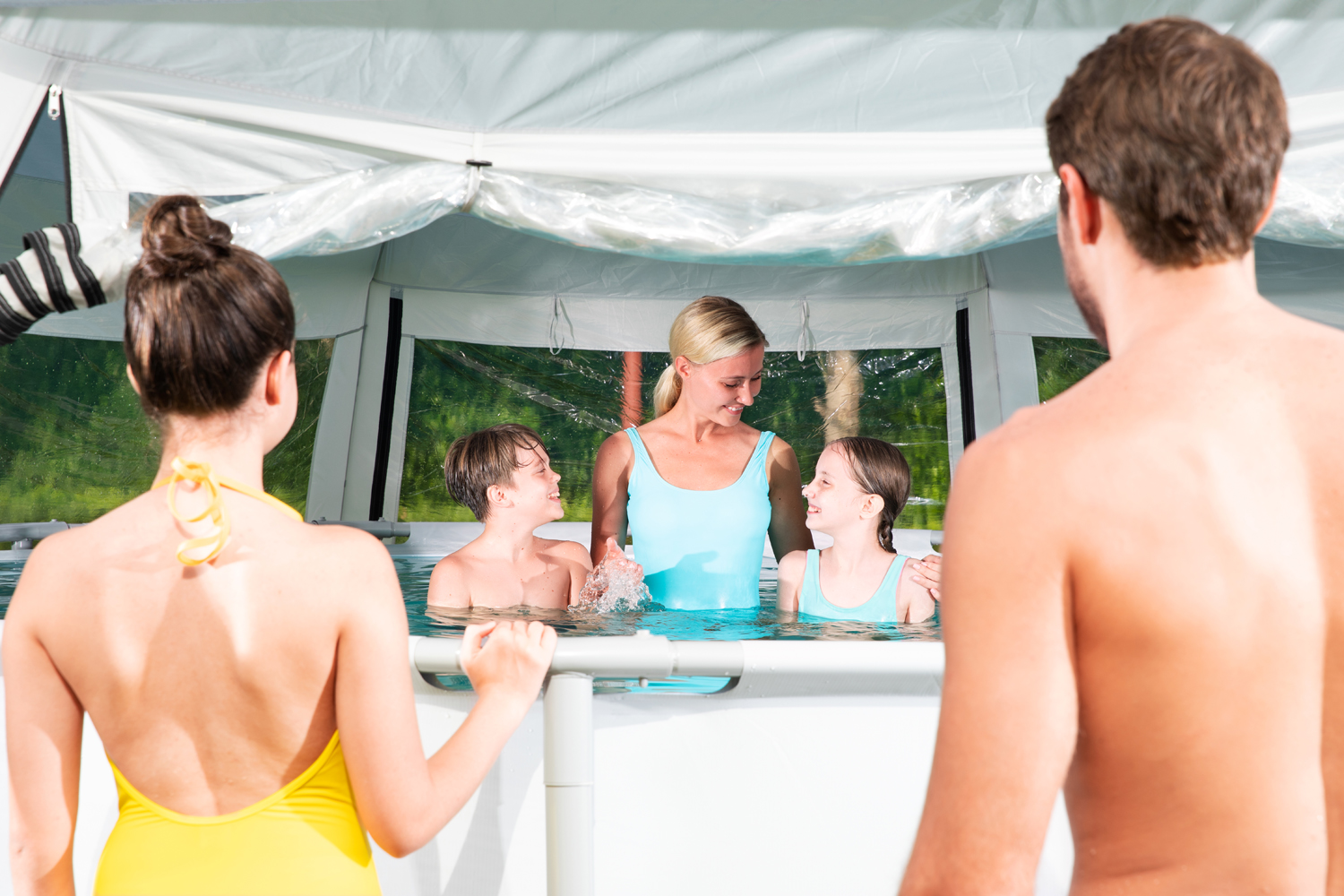 Pavillon für runde Pools, 600 x 295 cm