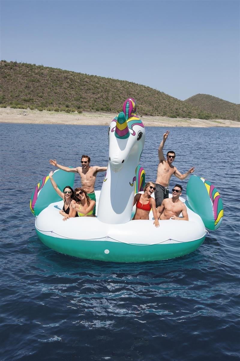 6-Personen-Badeinsel Einhorn 590 x 404 cm