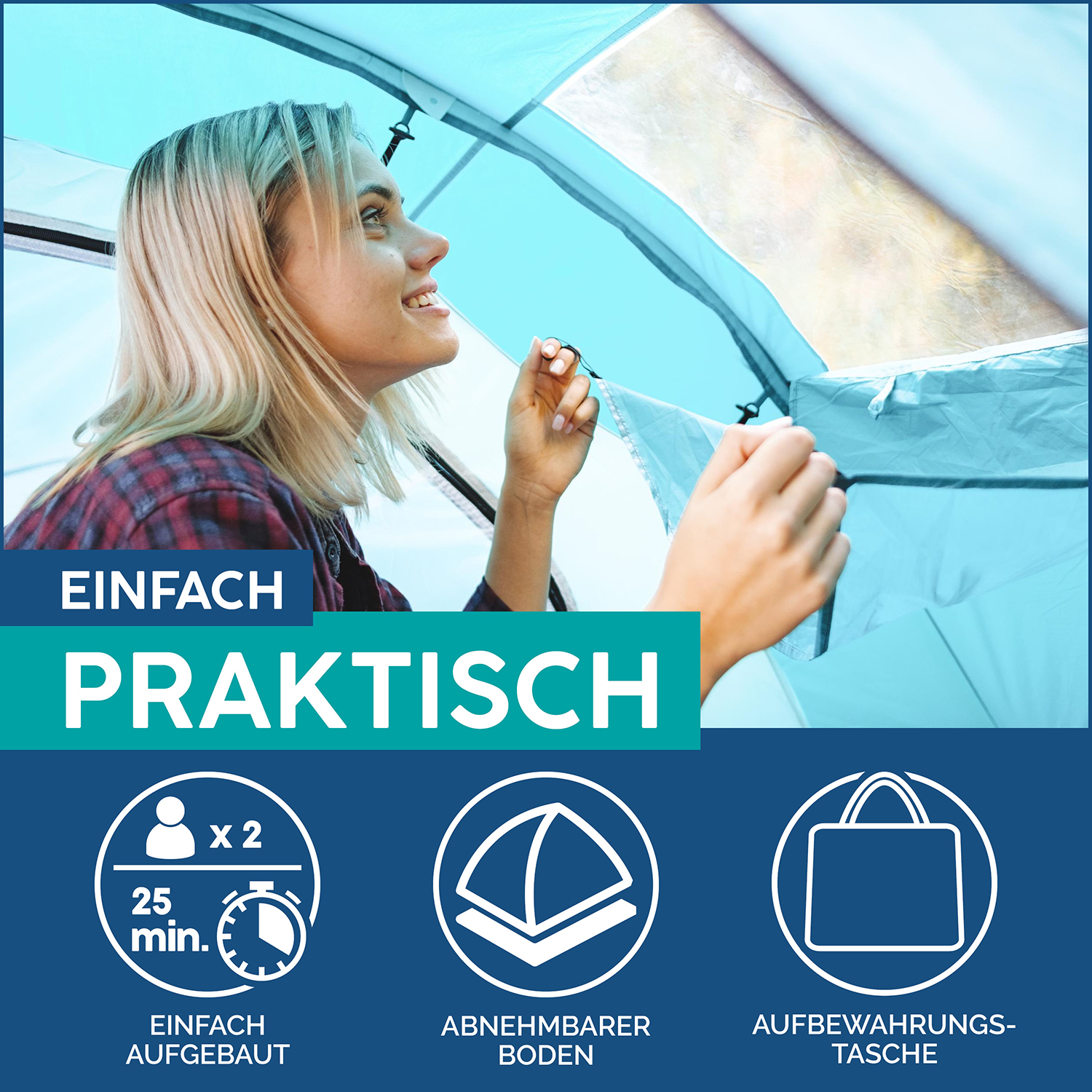 Pavillo™ (10'+37")x8'4"x71"/(3.05m+95cm)X2.55mX1.80m Family Dome 4 Tent