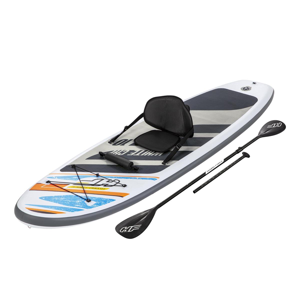 Hydro-Force™ SUP Allround Board-Set White Cap mit Sitz 305 x 84 x 12 cm