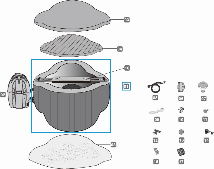 Bestway® Spare Part Pool liner for Lay-Z-Spa Siena