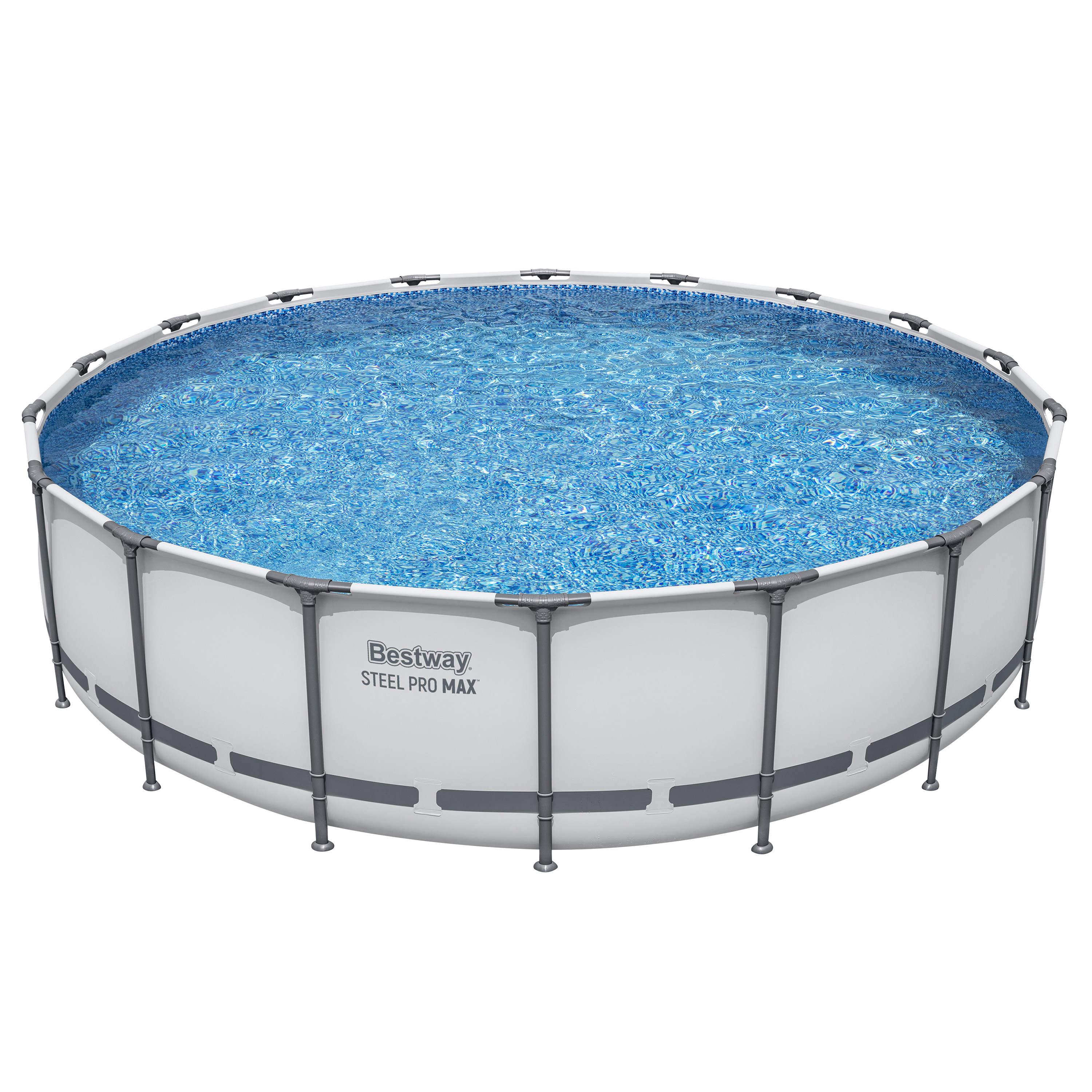 Steel Pro MAX™ Frame Pool Komplett Set mit Filterpumpe Ø 549 x 122 cm, lichtgrau, rund