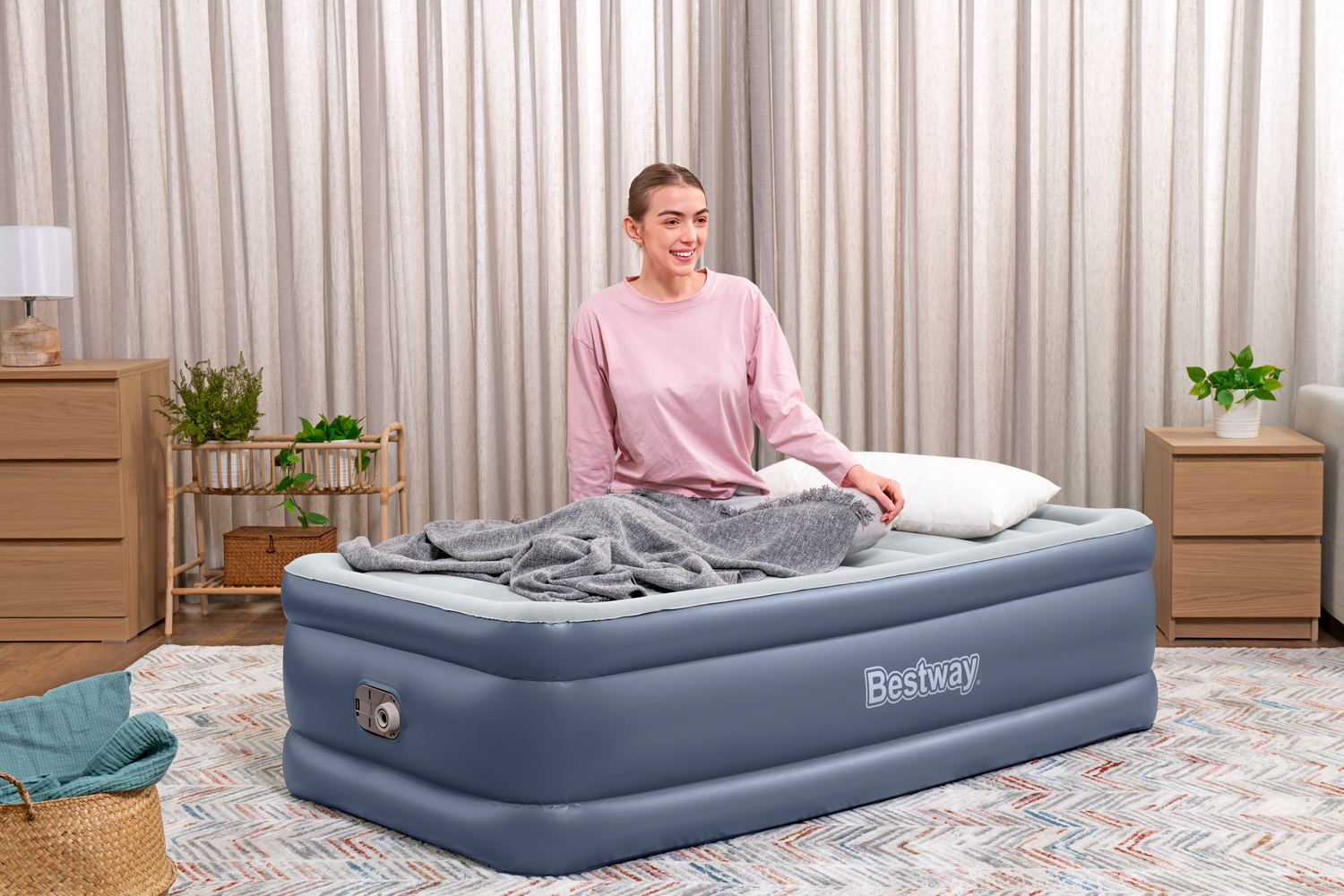 TriTech™ Single-Luftbett mit integrierter Elektropumpe 191 x 97 x 51 cm