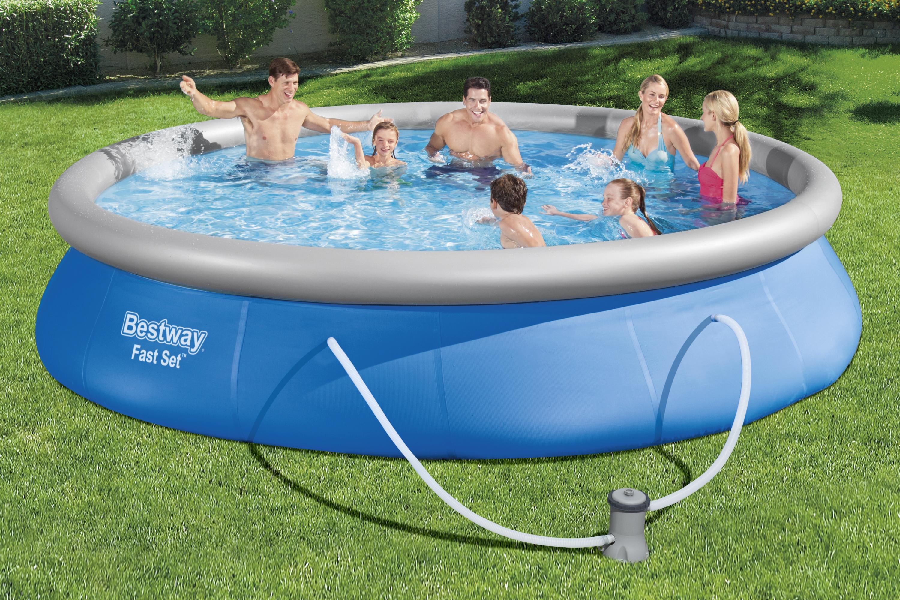 Fast Set™ Aufstellpool-Set mit Filterpumpe Ø 457 x 84 cm, blau, rund