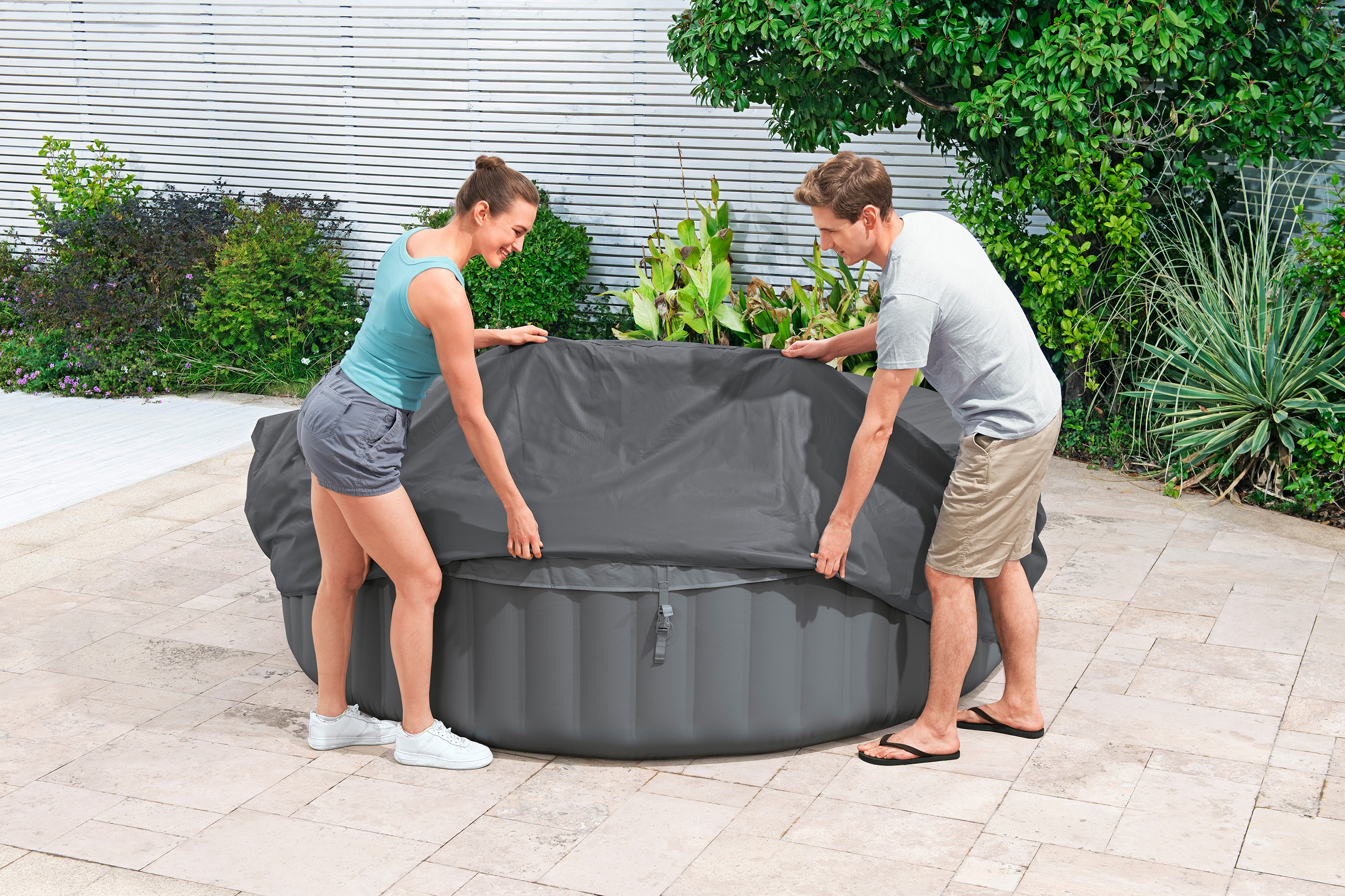 LAY-Z-SPA® Xtras EnergySense® Plus Thermo-Komplettabdeckung Ø 236 x 71 cm, rund