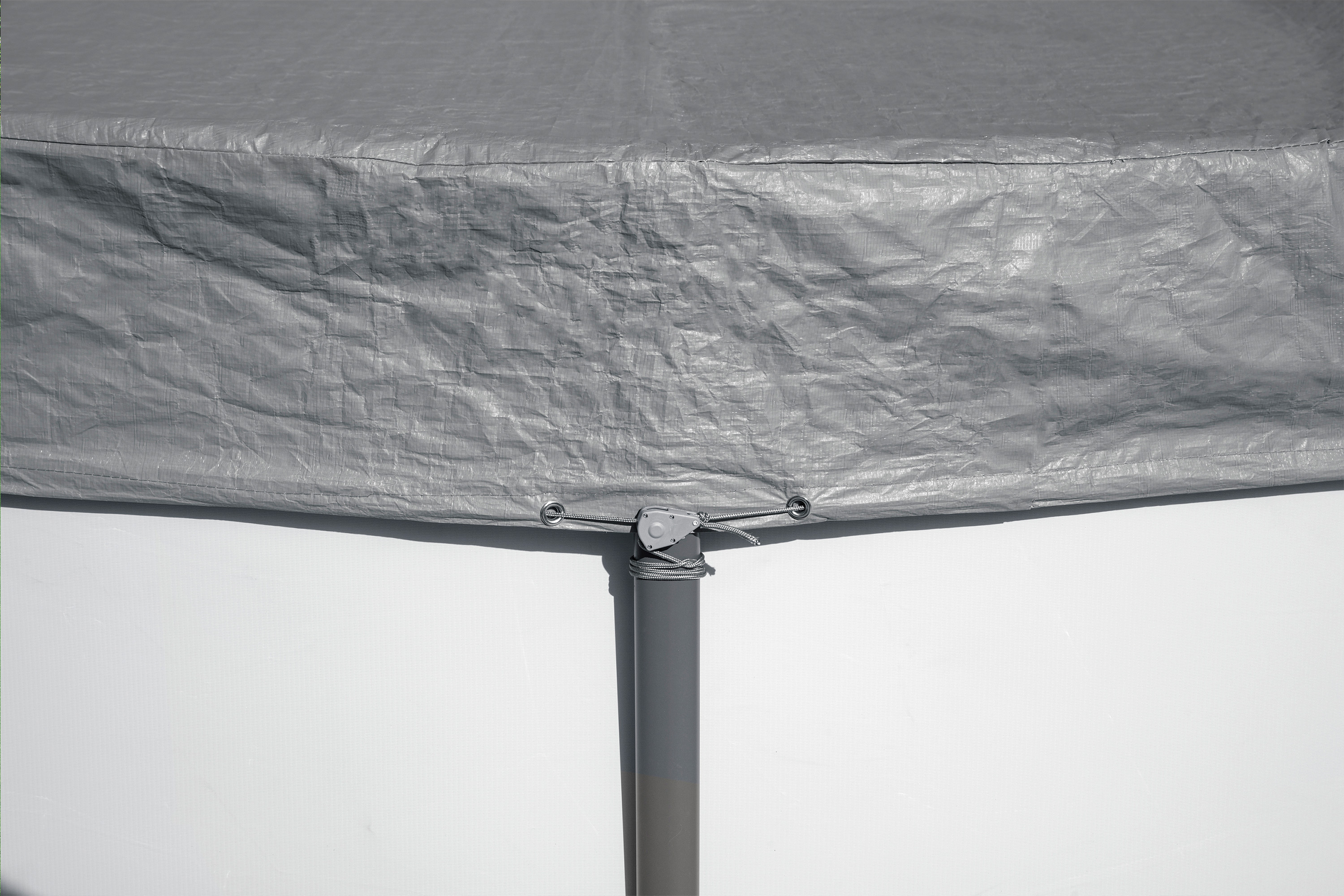 Winterfeste Premium Abdeckplane Ø 470 cm, grau, rund
