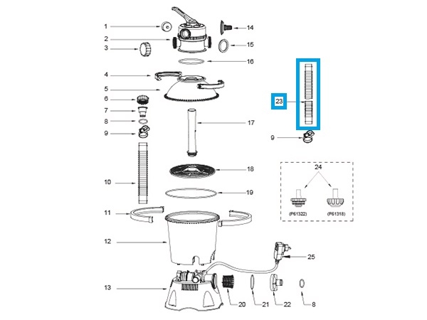 Bestway® Spare Part (Ø 32 mm / 450 cm) for Flowclear™ sand filter unit (2.006 / 3.028 / 3.785 l/h)