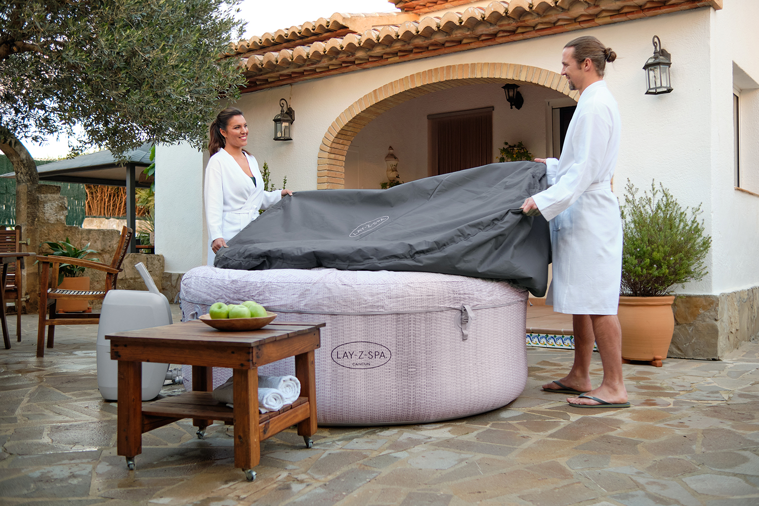 LAY-Z-SPA® Xtras  EnergySense™ Plus Thermo-Komplettabdeckung Ø 196 x 71 cm, rund