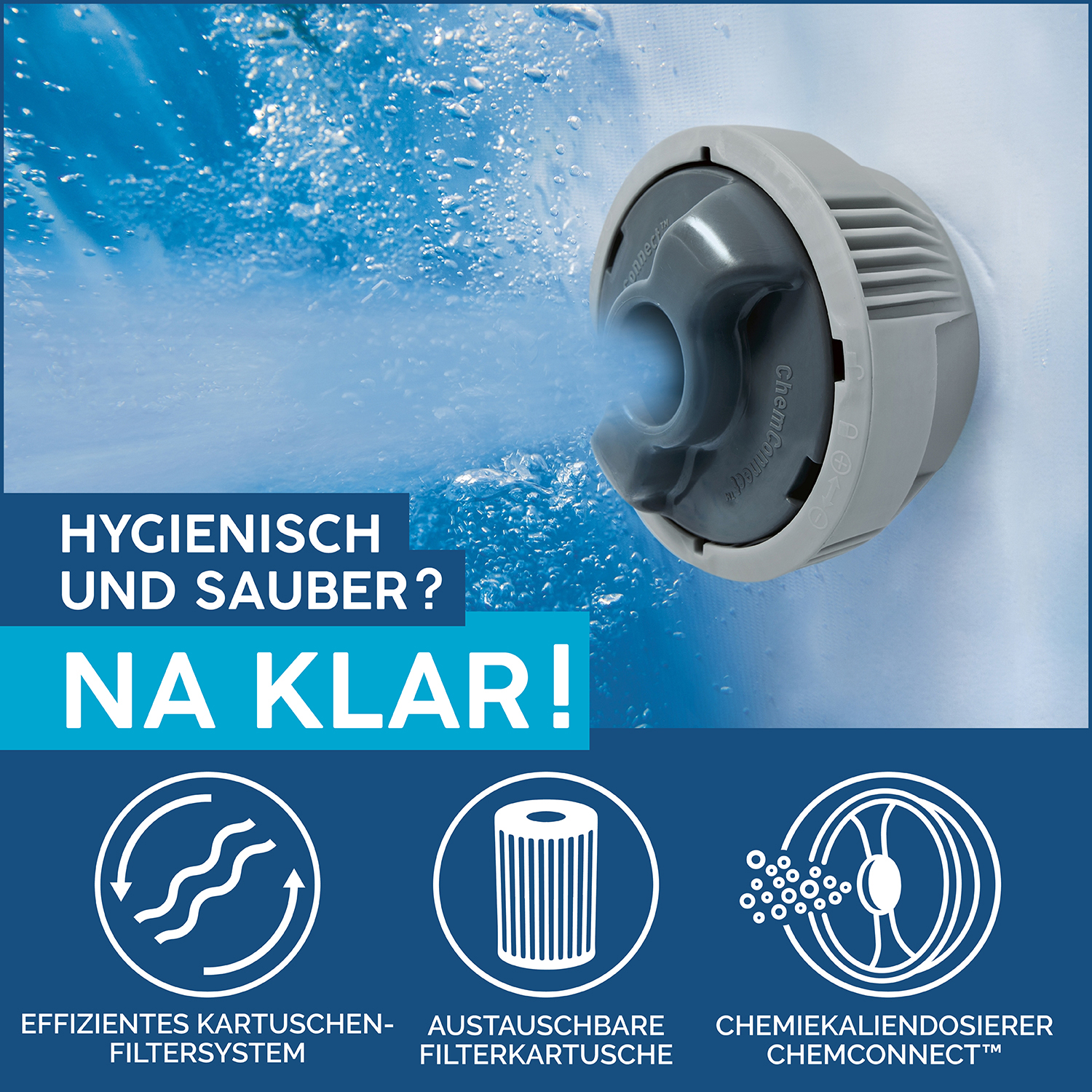LAY-Z-SPA® WLAN Whirlpool Helsinki AirJet Plus™ Ø 180 x 66 cm, rund