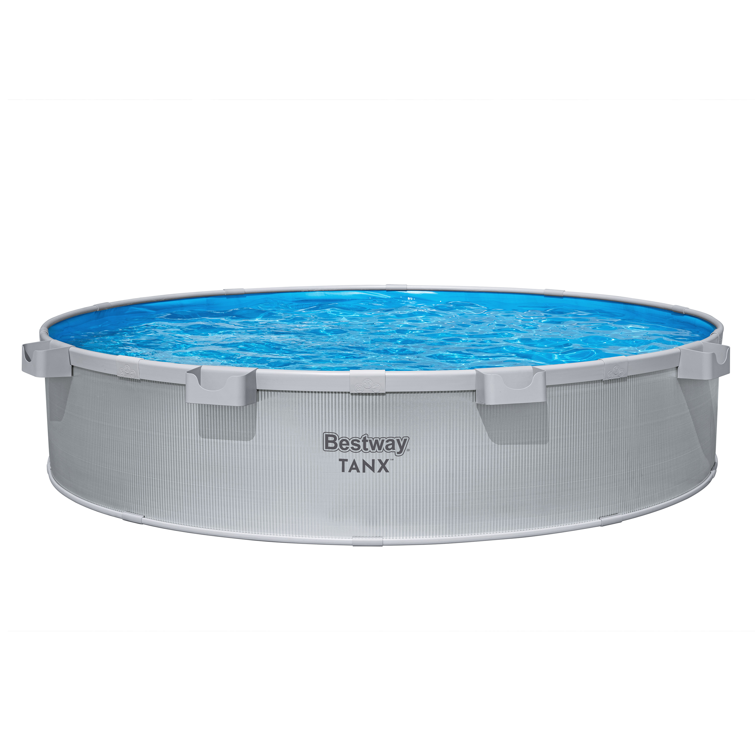 Tanx™ Stahlwandpool Set mit Filterpumpe Ø 305 x 61 cm, grau, rund