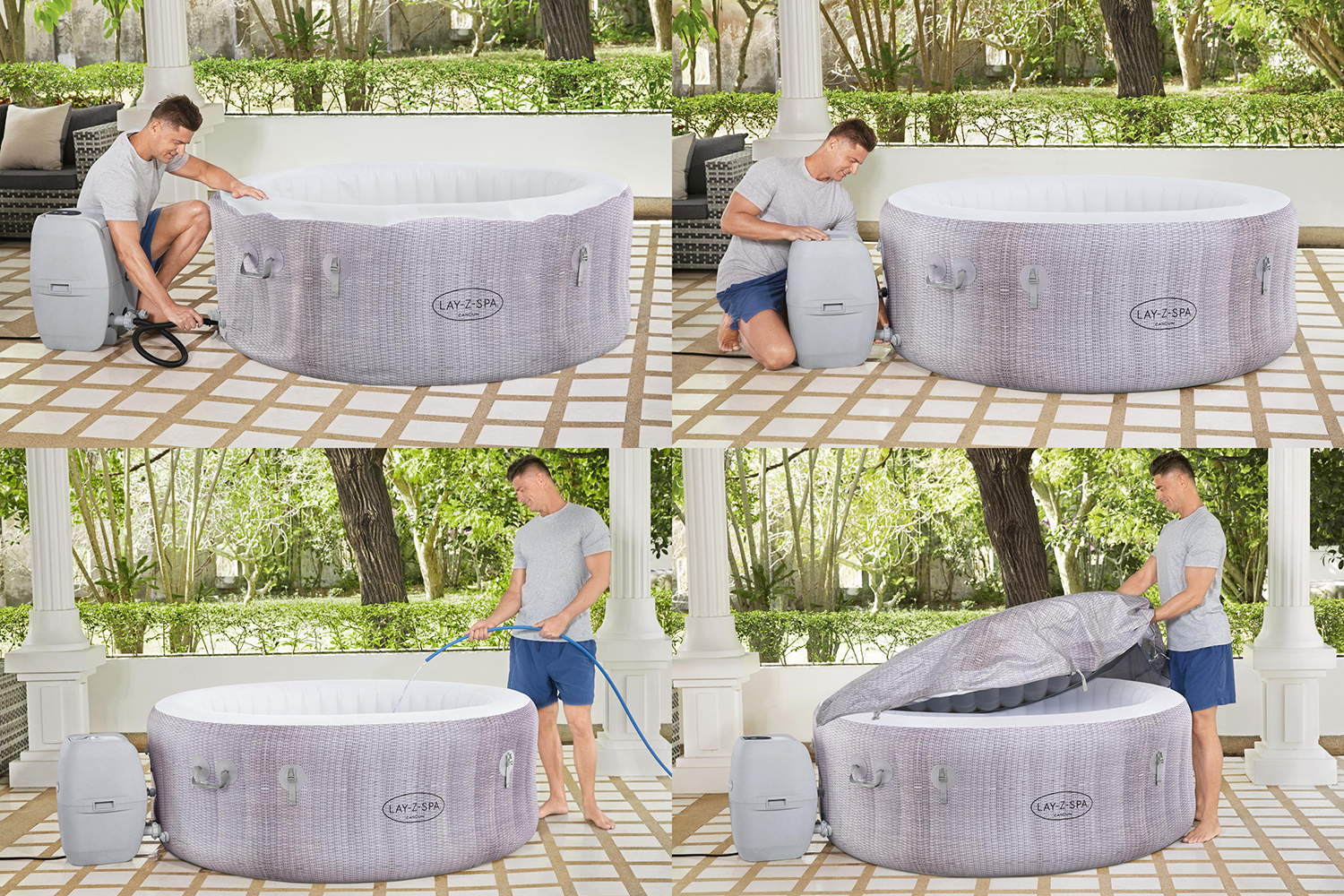 LAY-Z-SPA® Whirlpool Cancun AirJet™ Ø 180 x 66 cm, rund