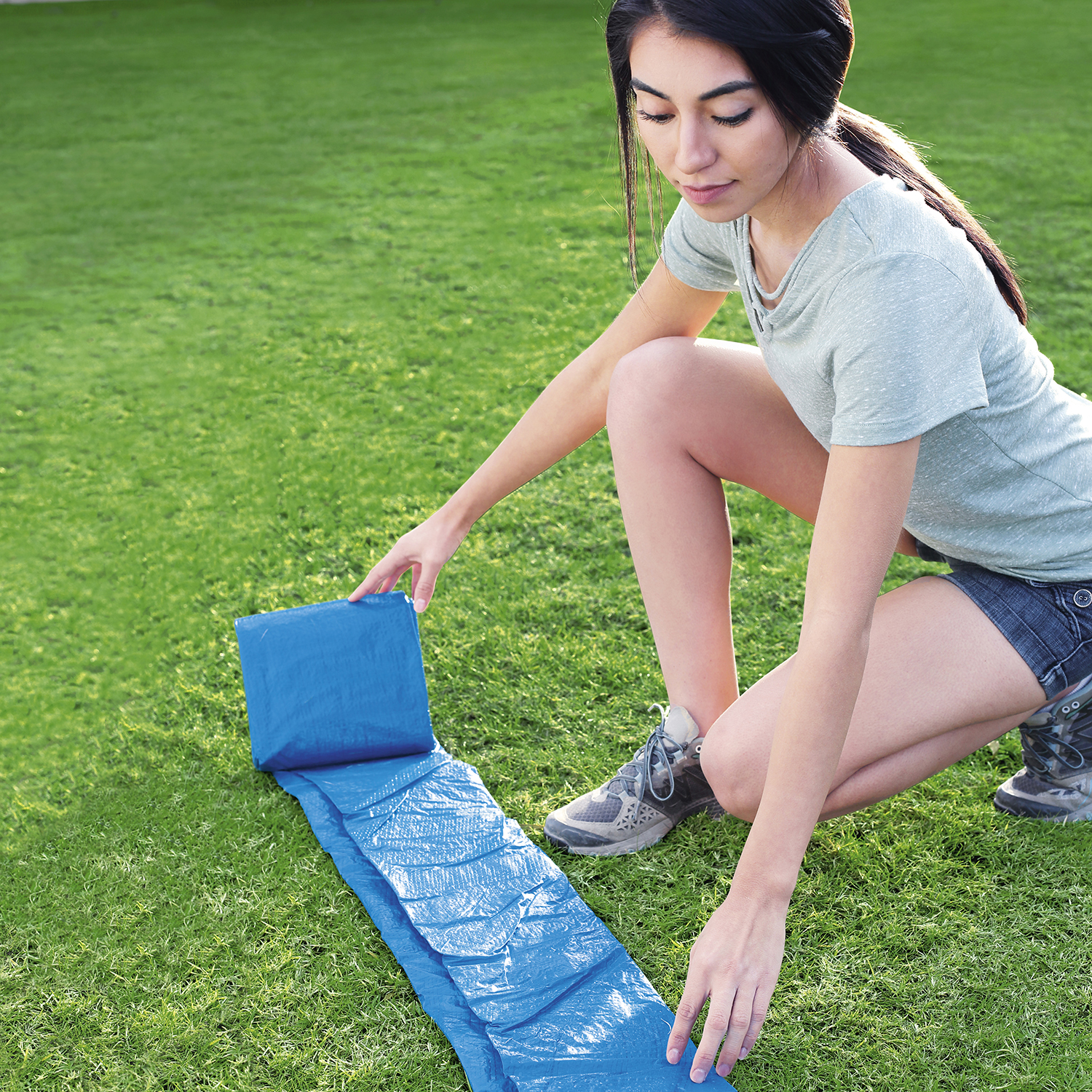 Flowclear™ PE- Bodenplane 274 x 274 cm, blau, quadratisch