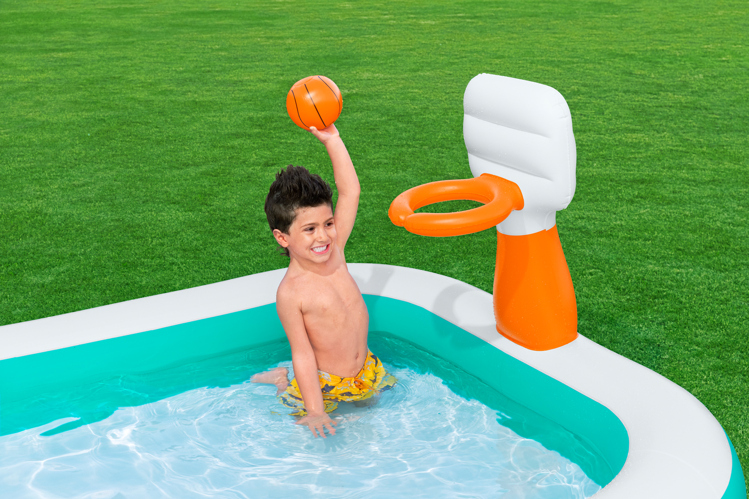 Family Pool Dunk N' Splash™ mit Basketballkörben 251 x 168 x 102 cm