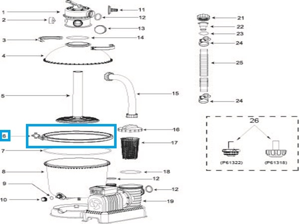 Bestway® Spare Part Flange Clamp for 58400