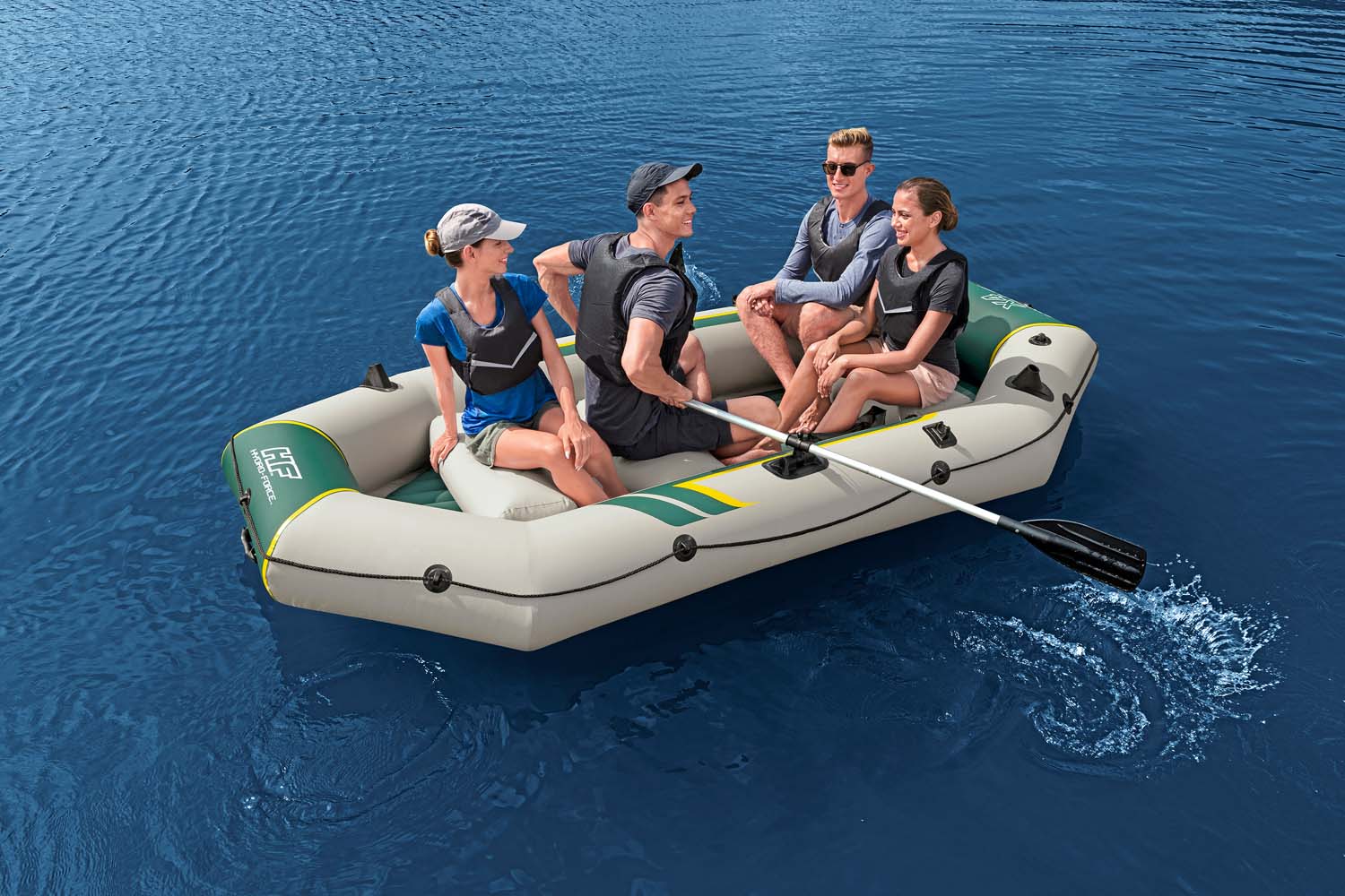 Hydro-Force™ Schlauchboot Komplett-Set Ranger Elite™ X4 320 x 148 x 47 cm
