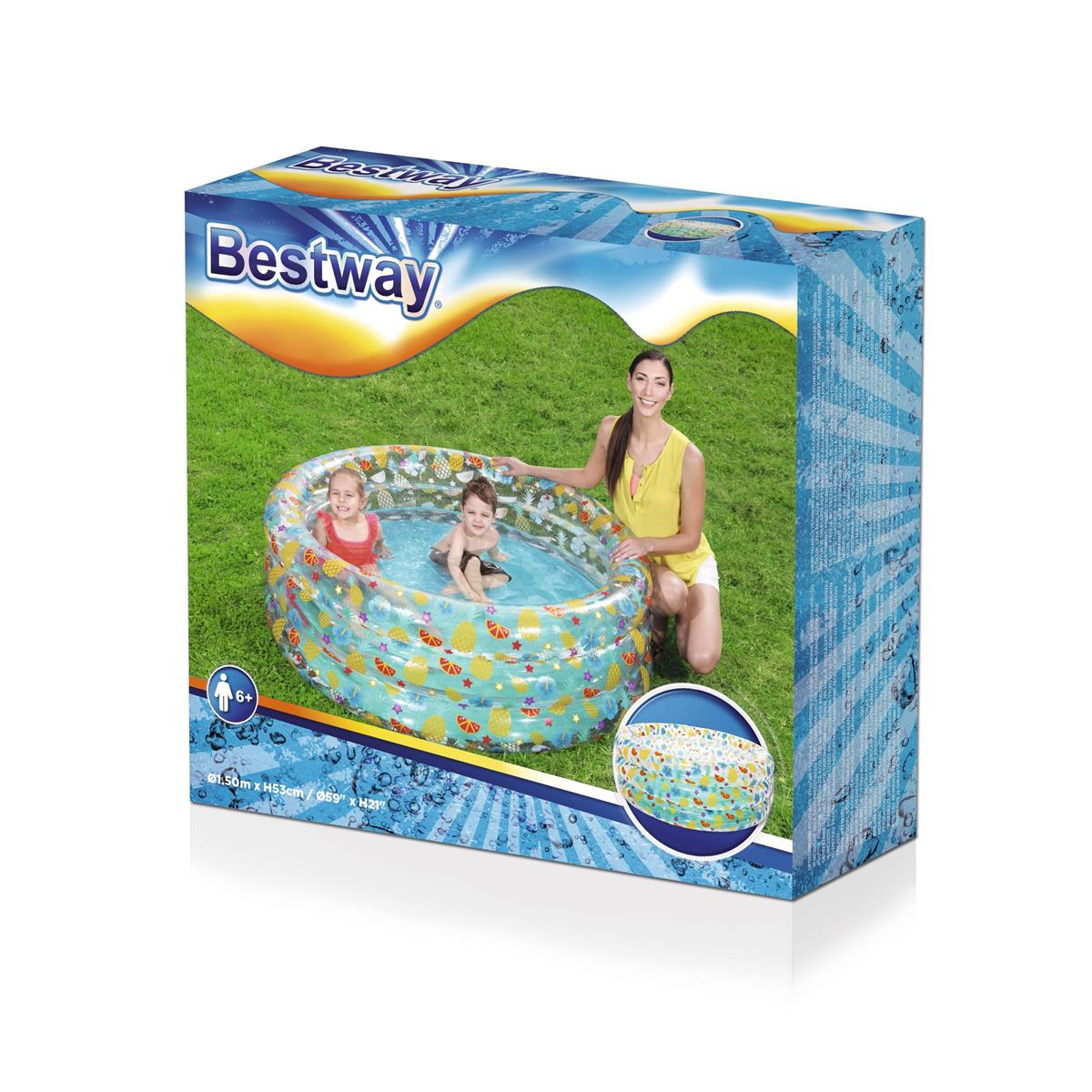 Bestway® ?59" x H21"/?1.50m x H53cm Tropical Play Pool