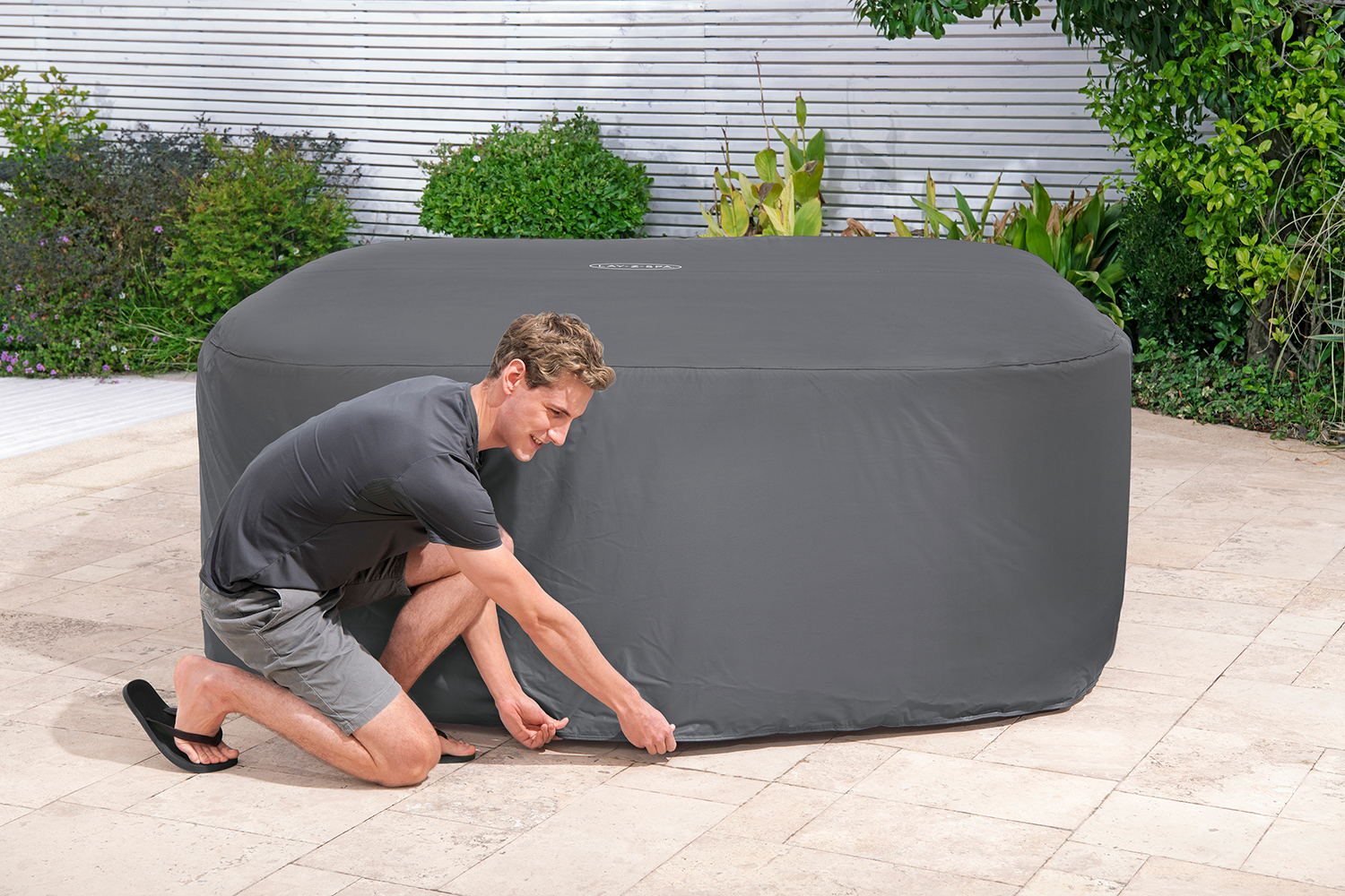 LAY-Z-SPA® Xtras EnergySense™ Plus Thermo-Komplettabdeckung 201 x 201 x 80 cm, eckig