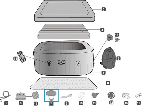 Bestway® Spare Part  5" Chemical Floater For SPA