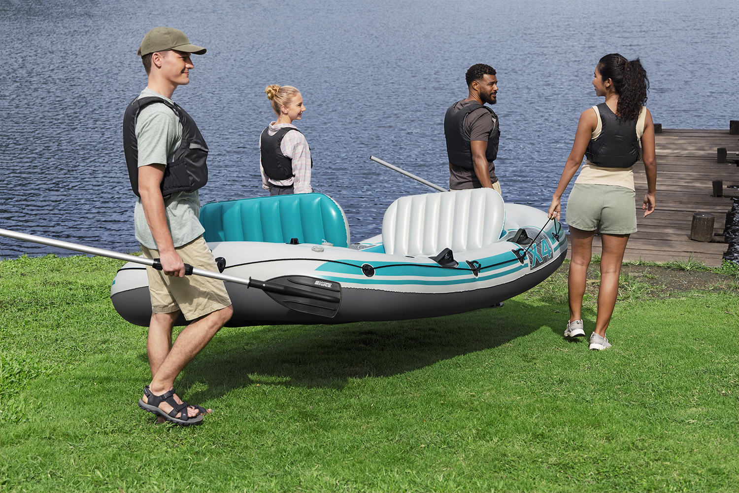 Hydro Force® Schlauchboot-Set Adventure Elite™ X4 315 x 165 x 41 ,5 cm