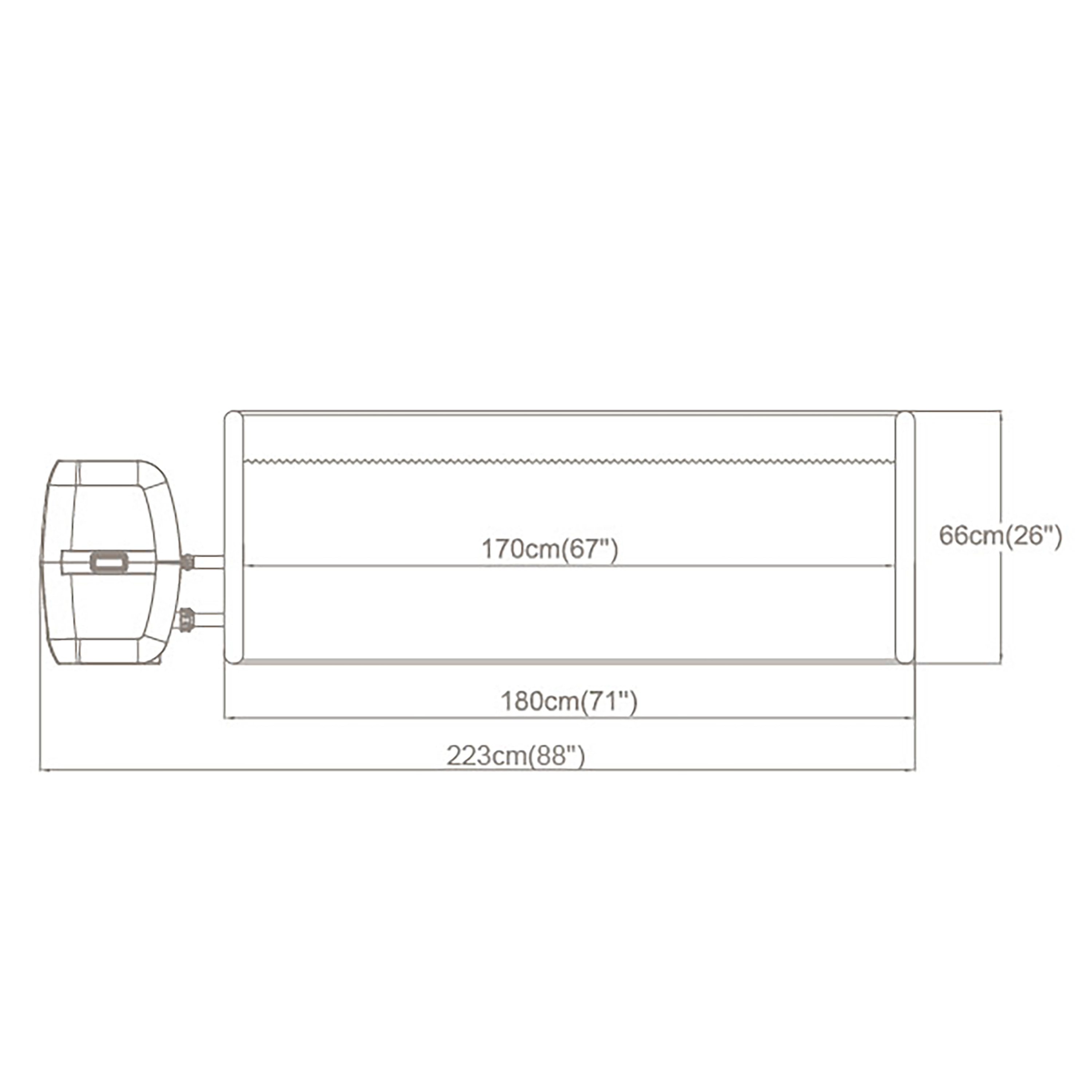 LAY-Z-SPA® WLAN Whirlpool Helsinki AirJet Plus™ Ø 180 x 66 cm, rund