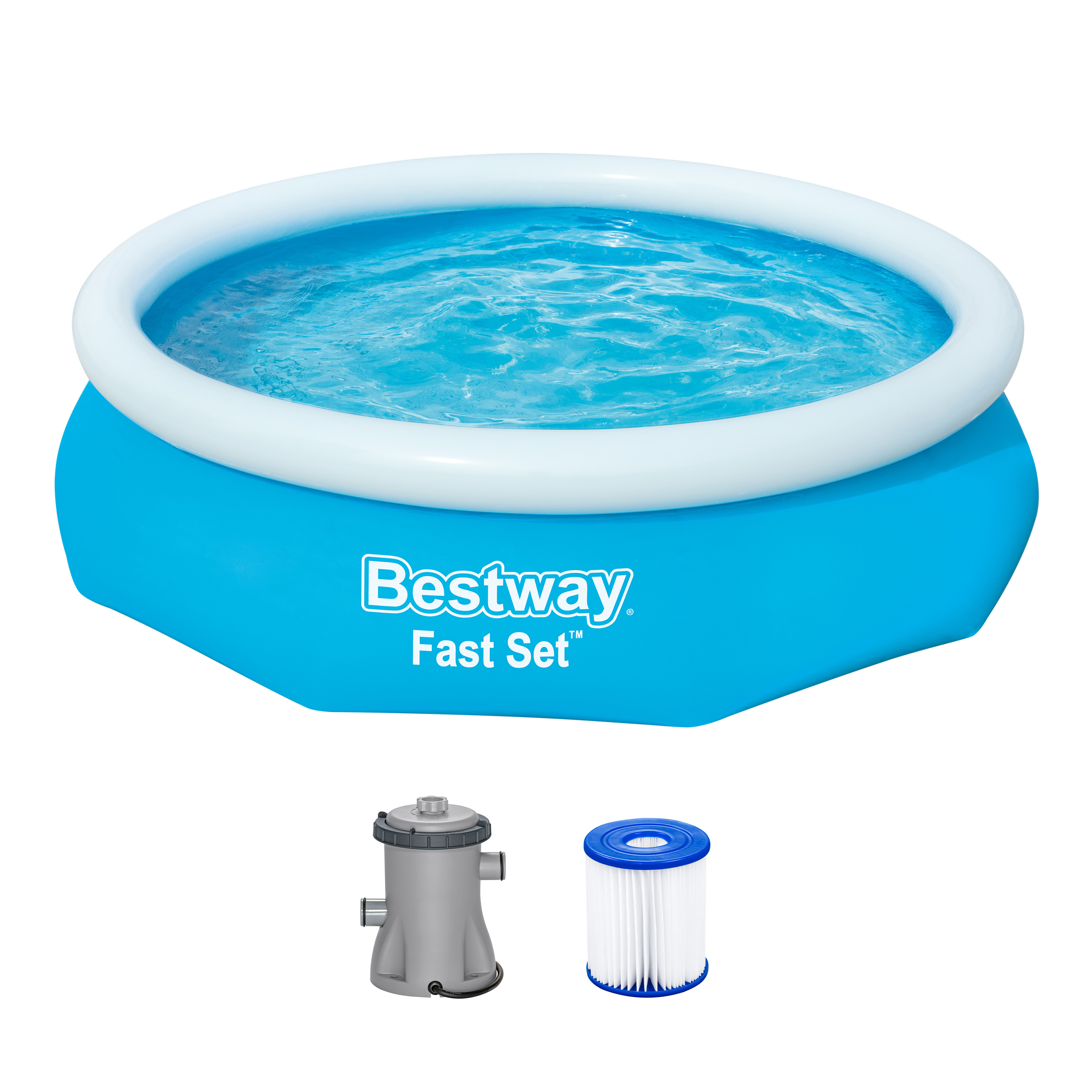Fast Set™ Aufstellpool-Set mit Filterpumpe Ø 305 x 76 cm, blau, rund