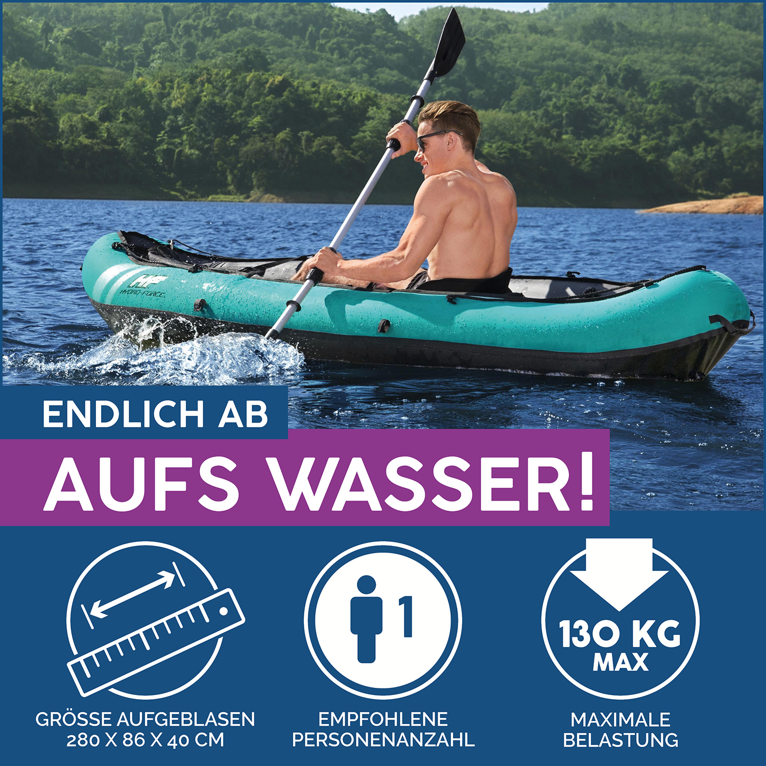 Hydro-Force™ Kajak-Set Ventura™ 280 x 86 x 40 cm