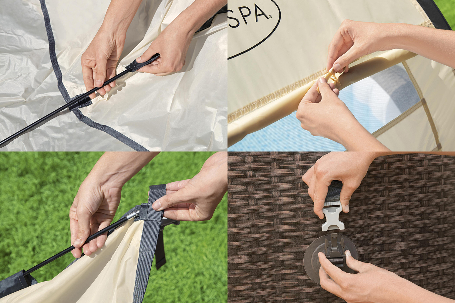 LAY-Z-SPA® Xtras Sonnenschutzdach 183 x 94 x109 cm