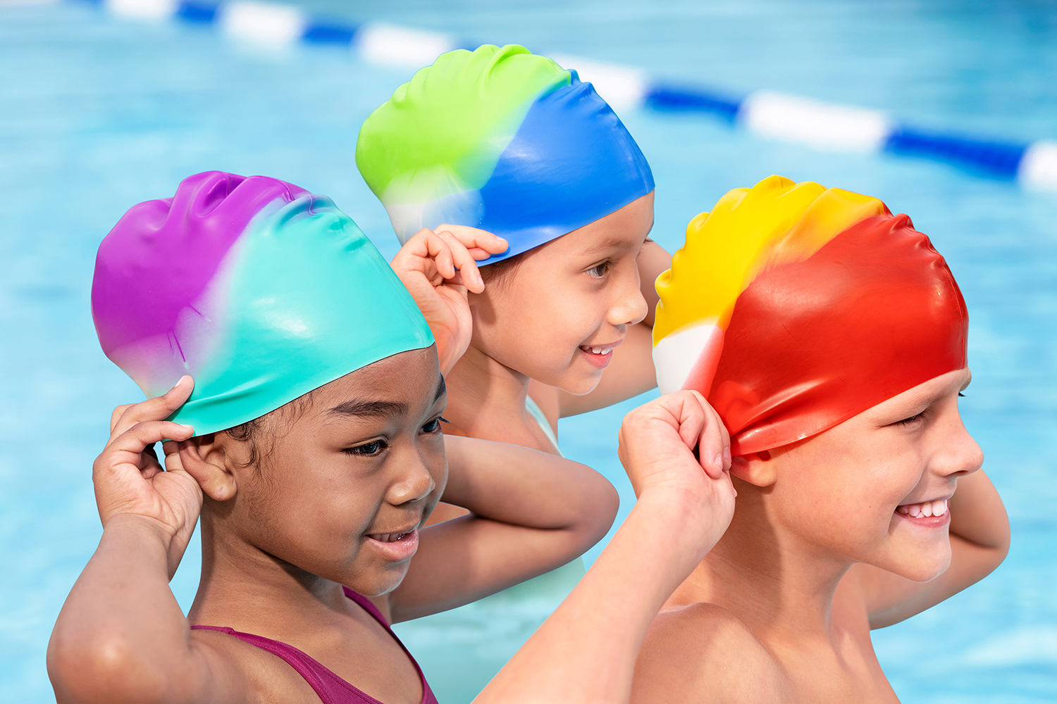 Badekappe Lil' Color Wave™ ab 3 Jahren, sortiert