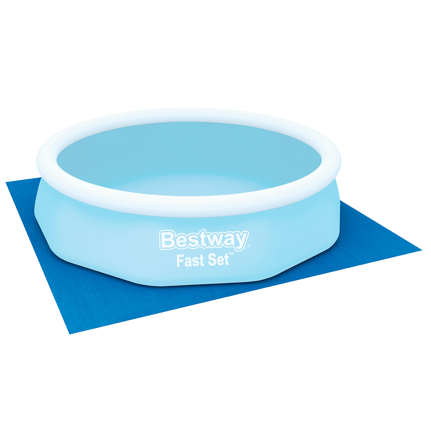Flowclear™ PE- Bodenplane 335 x 335 cm, blau, quadratisch