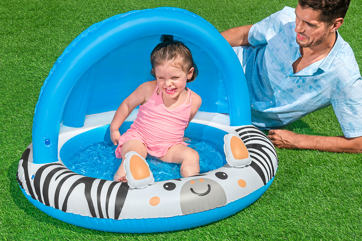 Safari Sun™ Planschbecken mit Sonnenschutzdach Ø 97 x 66 cm, rund Safari Sun™ Planschbecken mit Sonnenschutzdach Ø 97 x 66 cm, rund